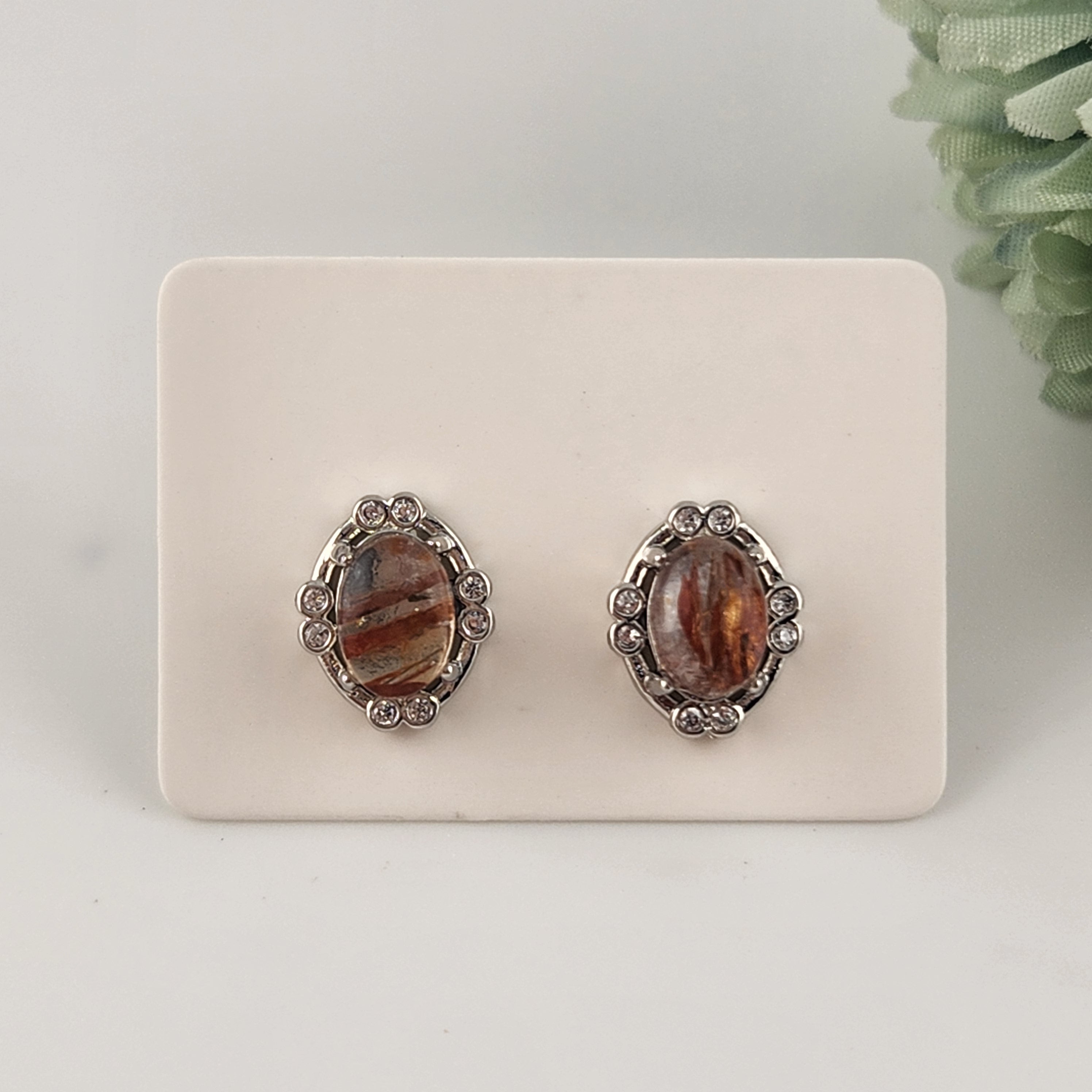 Copper Rutile Quartz S925 Earrings