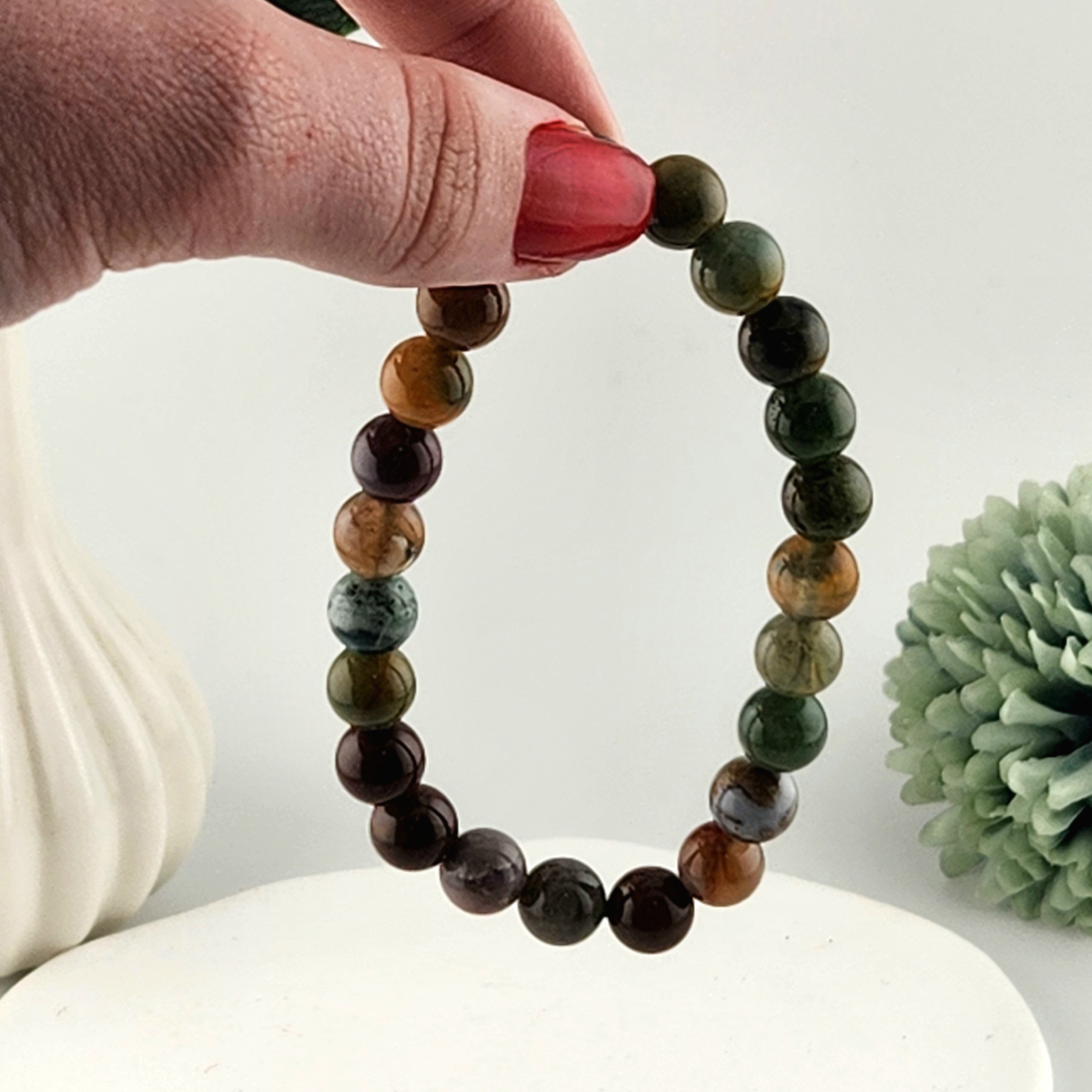 Ocean Jasper Beaded Bracelet - 8mm