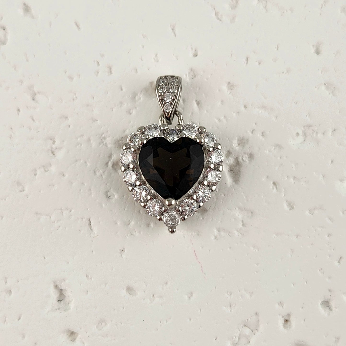 Smokey Quartz Heart Pendant - S925