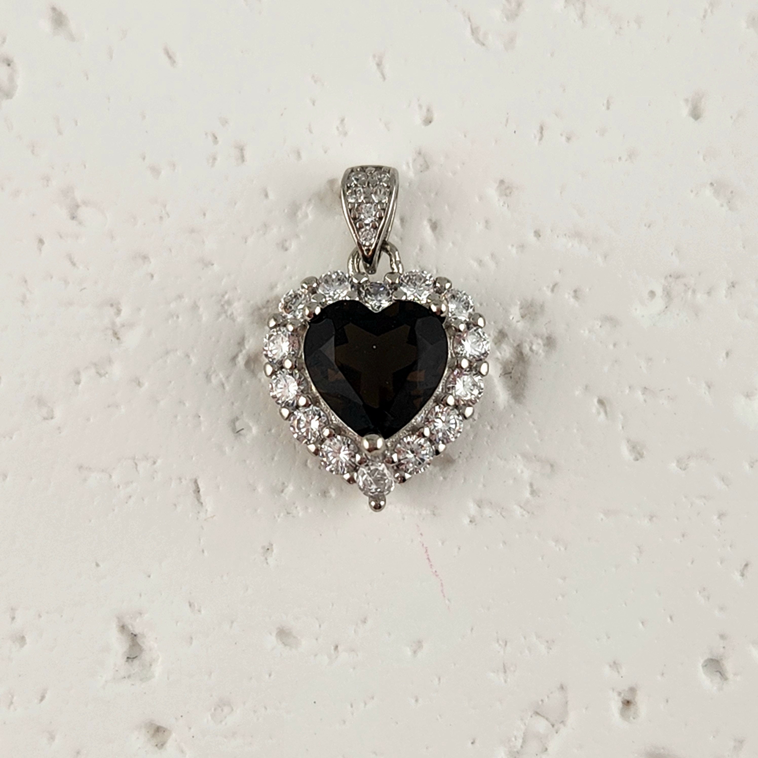 Smokey Quartz Heart Pendant - S925