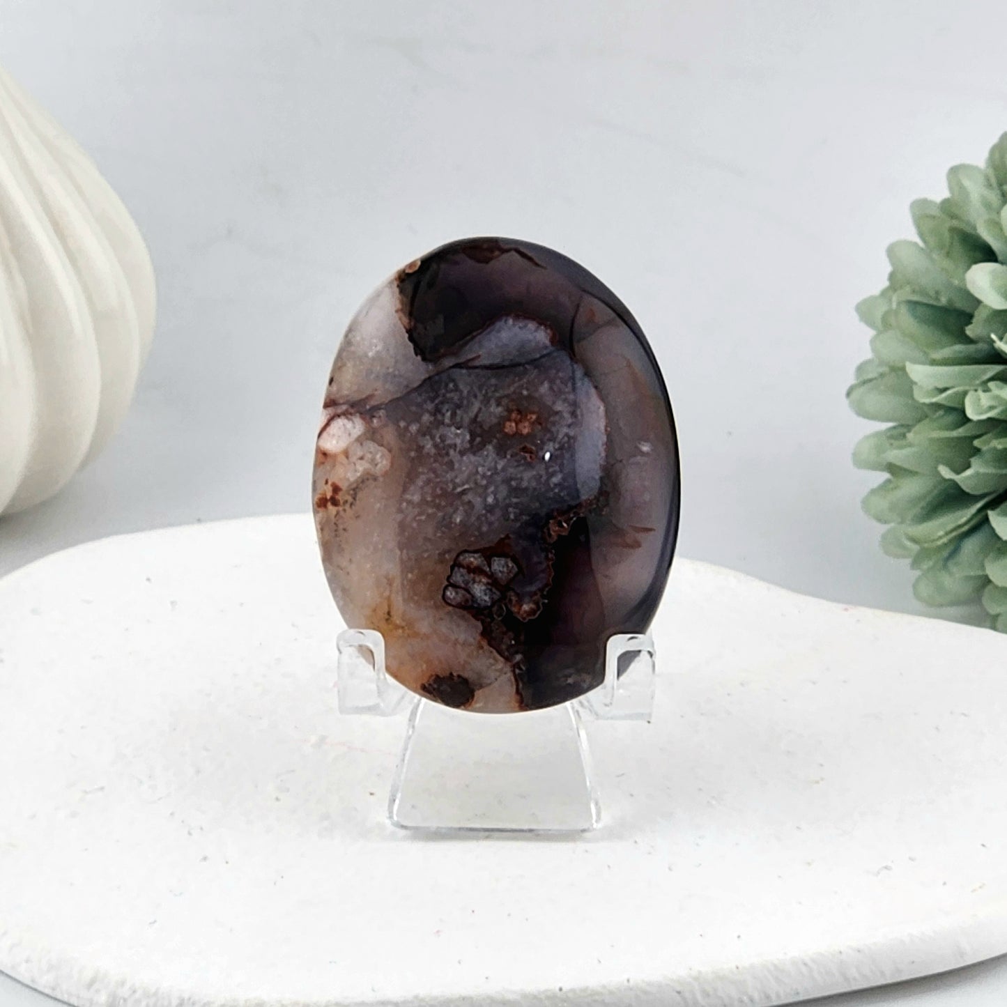 Blue Flower Agate Palmstone
