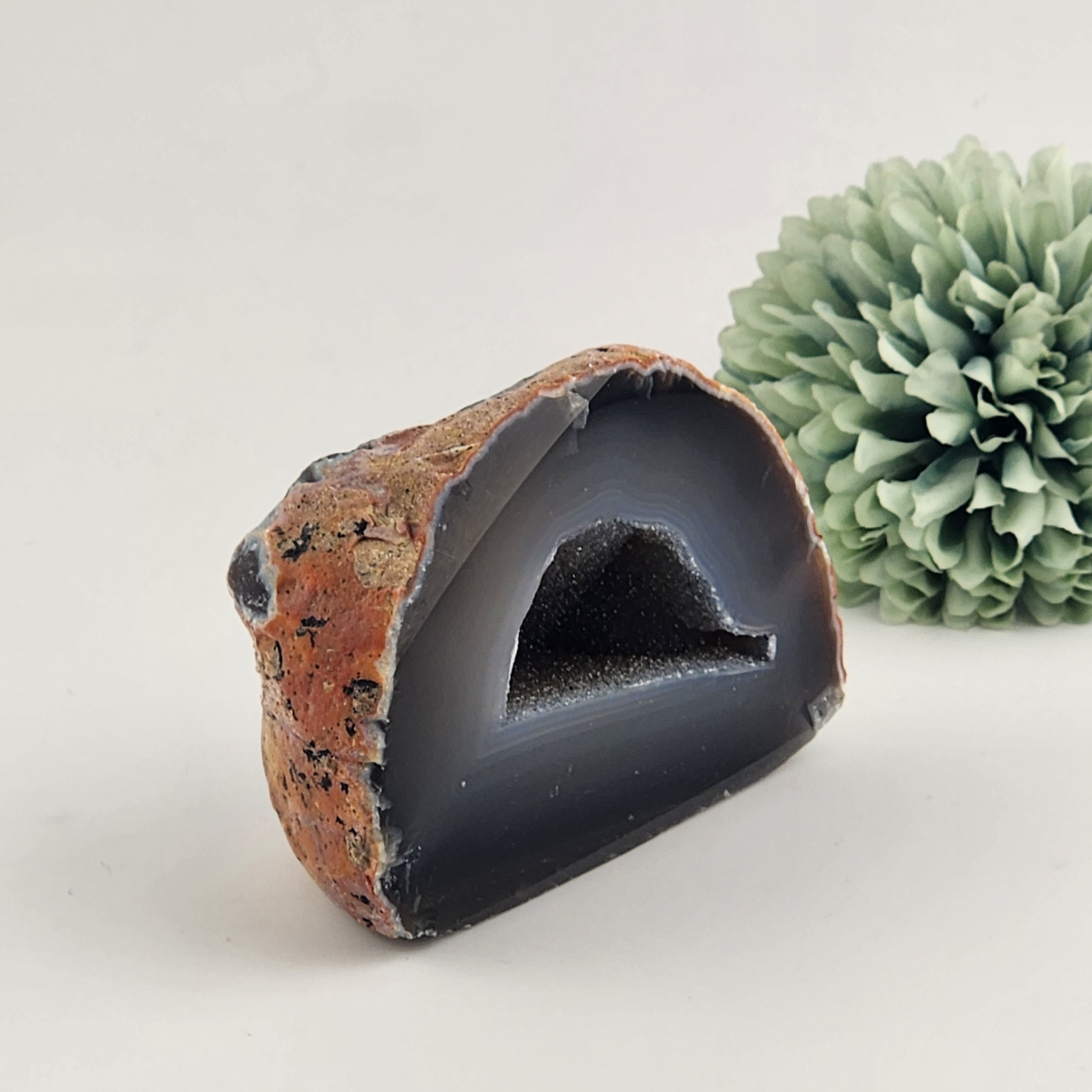 Dark Blue Druzy Agate Geode