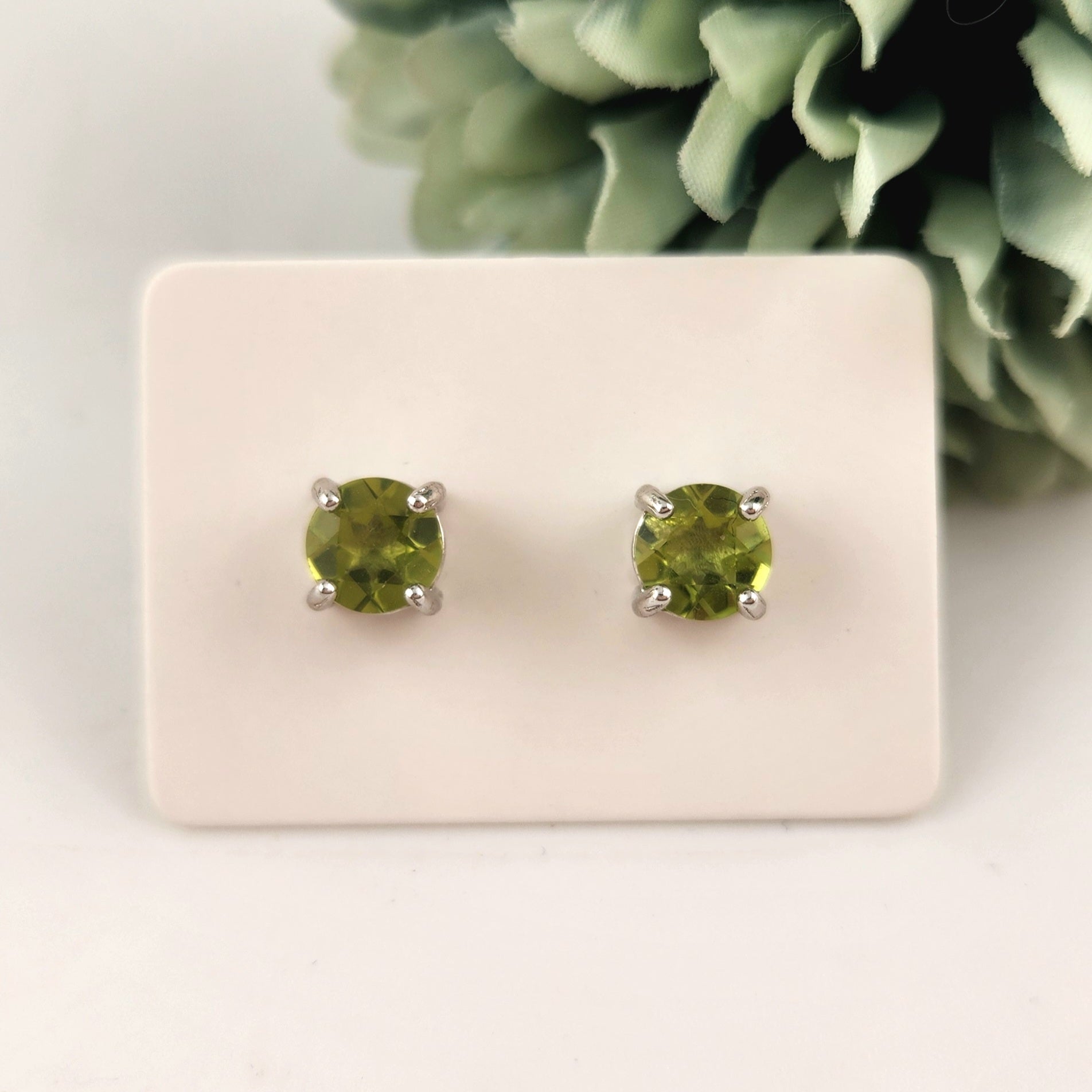 Peridot Stud Earrings
