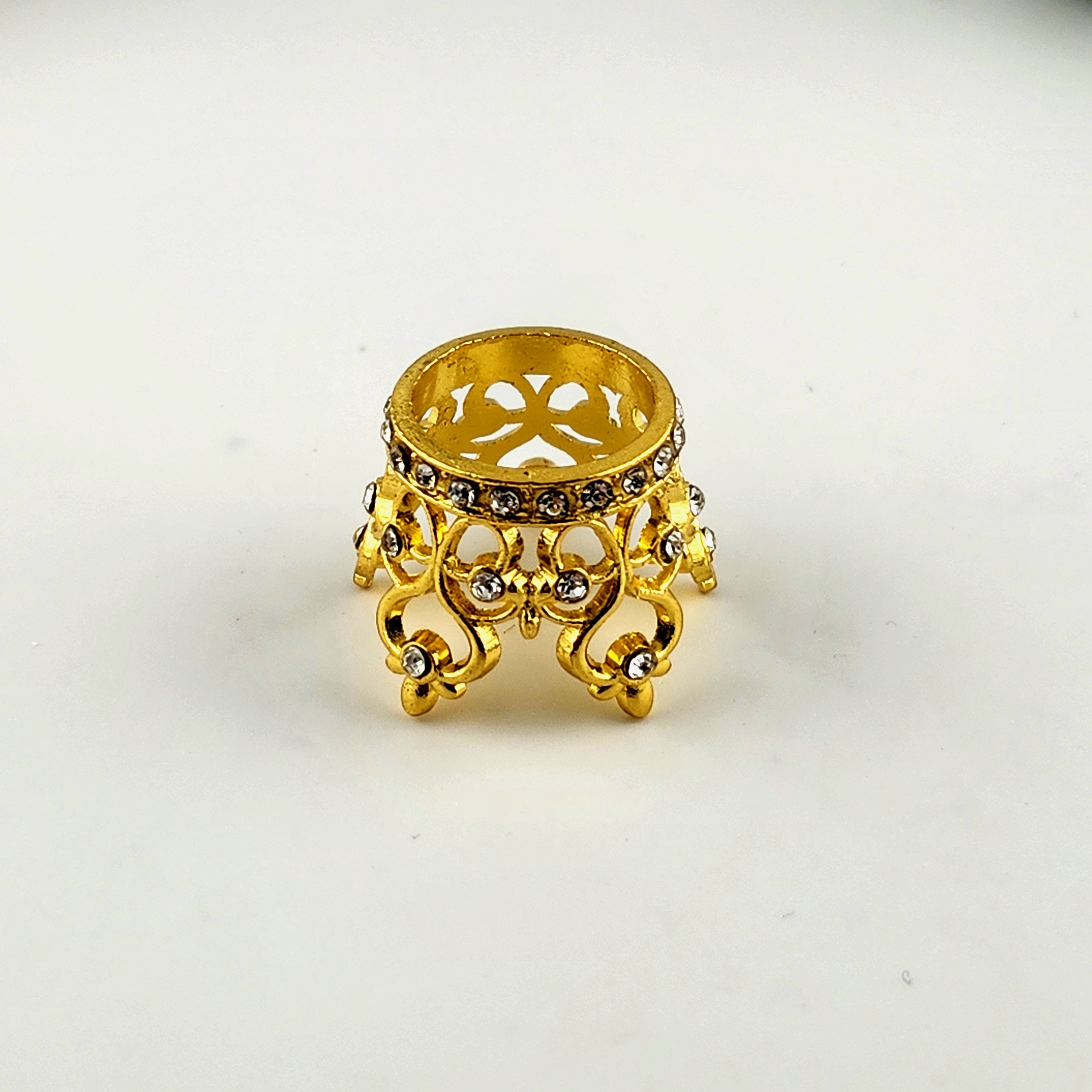 Gold Crown Sphere Stand (With Rhinestones)
