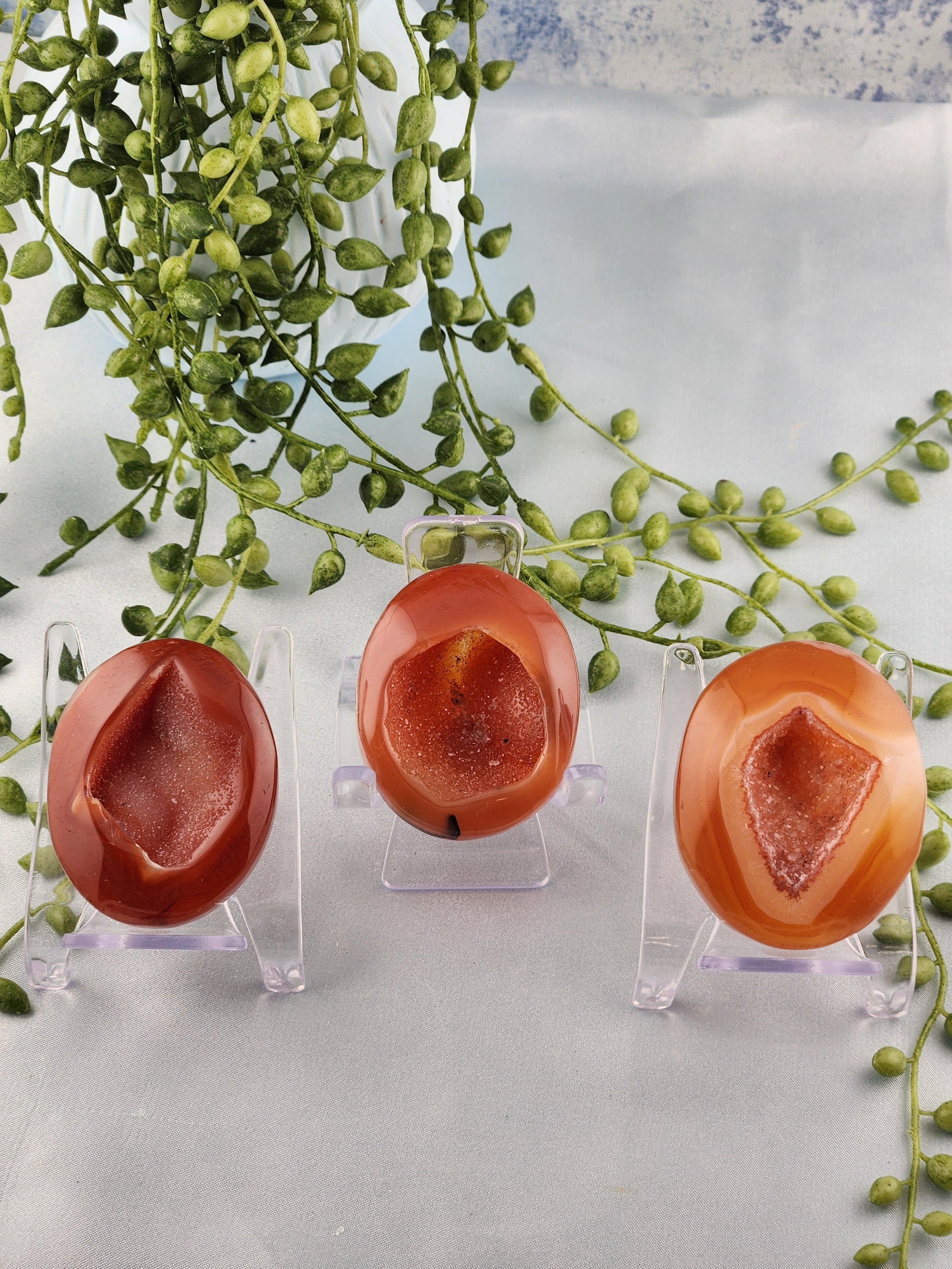 Druzy Red Agate Palmstone