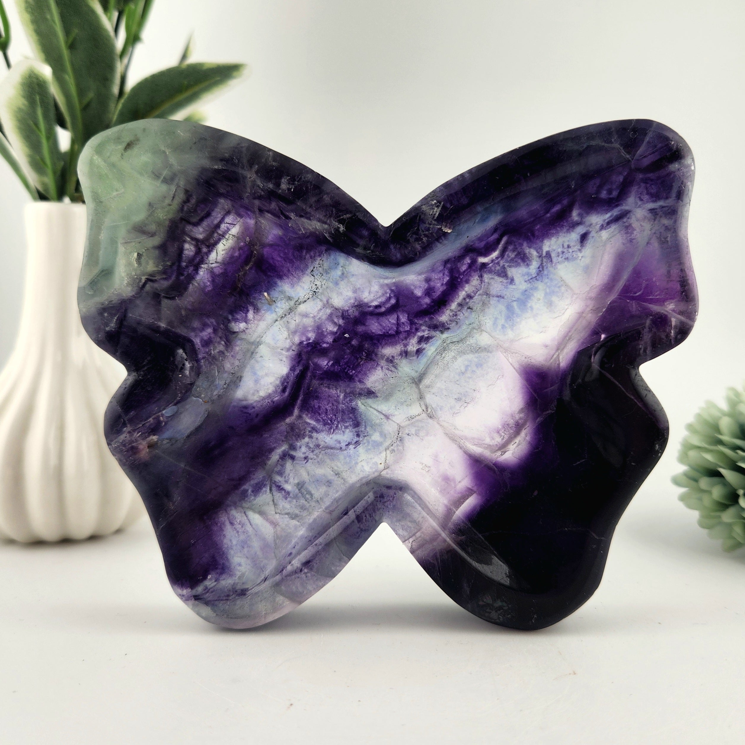 Fluorite Butterfly Bowl - *Misfit - natural inclusion*