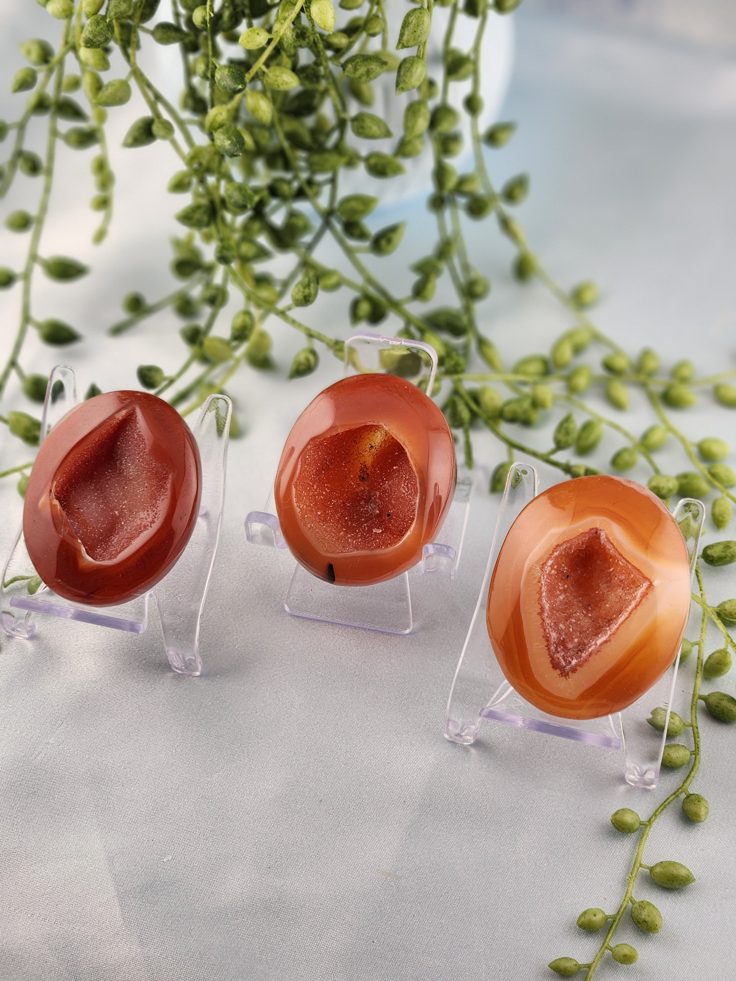 Druzy Red Agate Palmstone