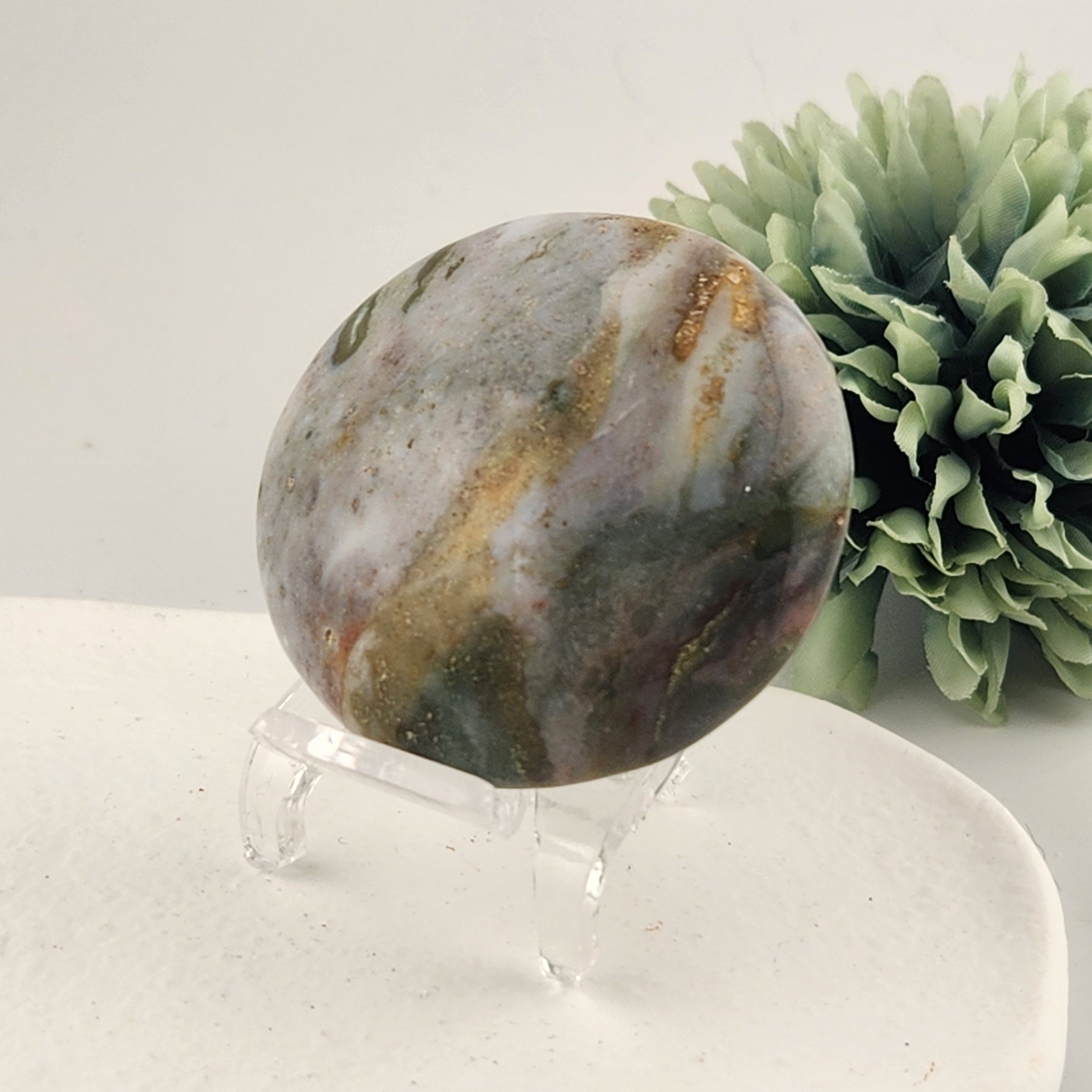 Ocean Jasper Pebble/Palm