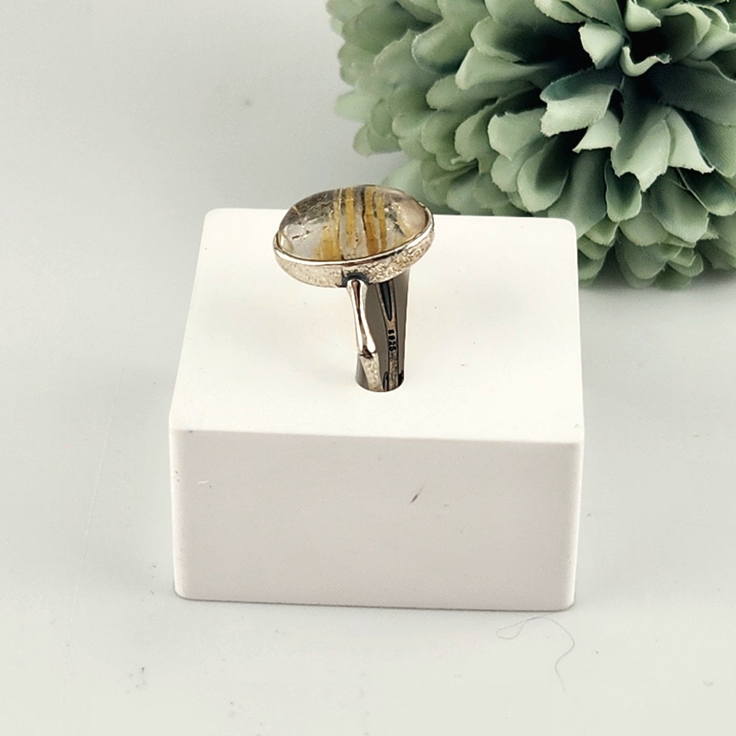 Gold Rutile in Clear Quartz - S925 Adjustable