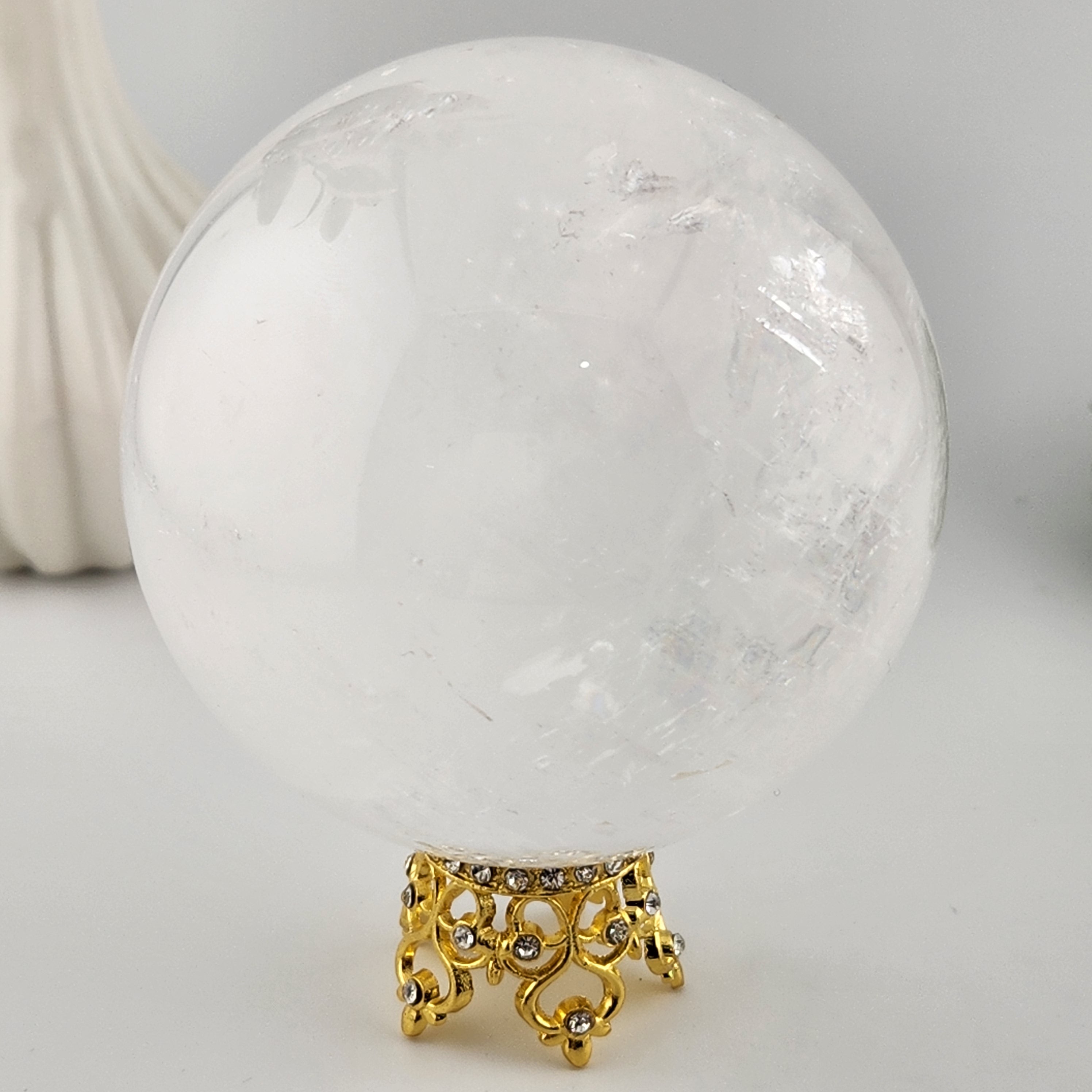 Gold Crown Sphere Stand (With Rhinestones)
