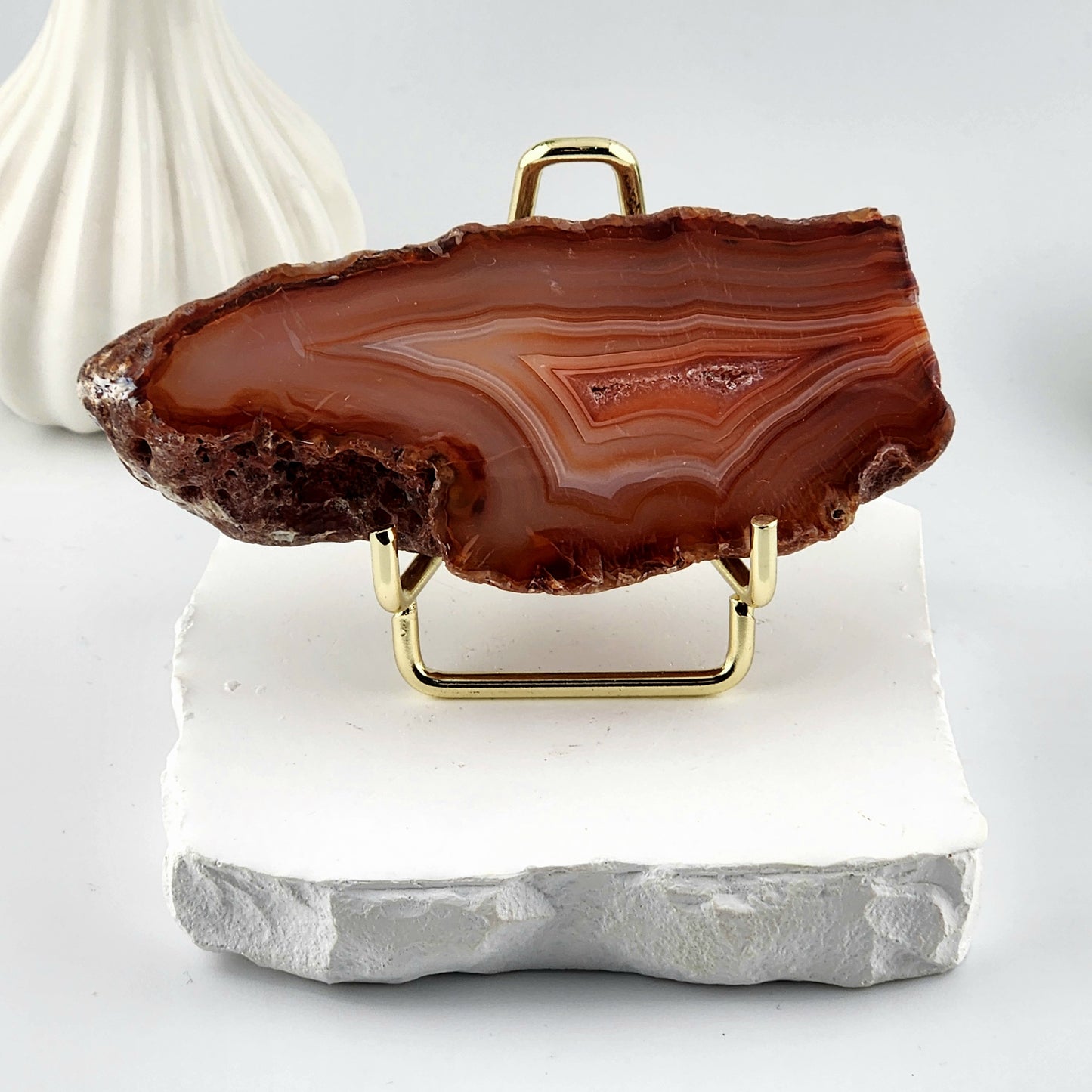 Carnelian - Red Agate Polished Geode Slab Pair