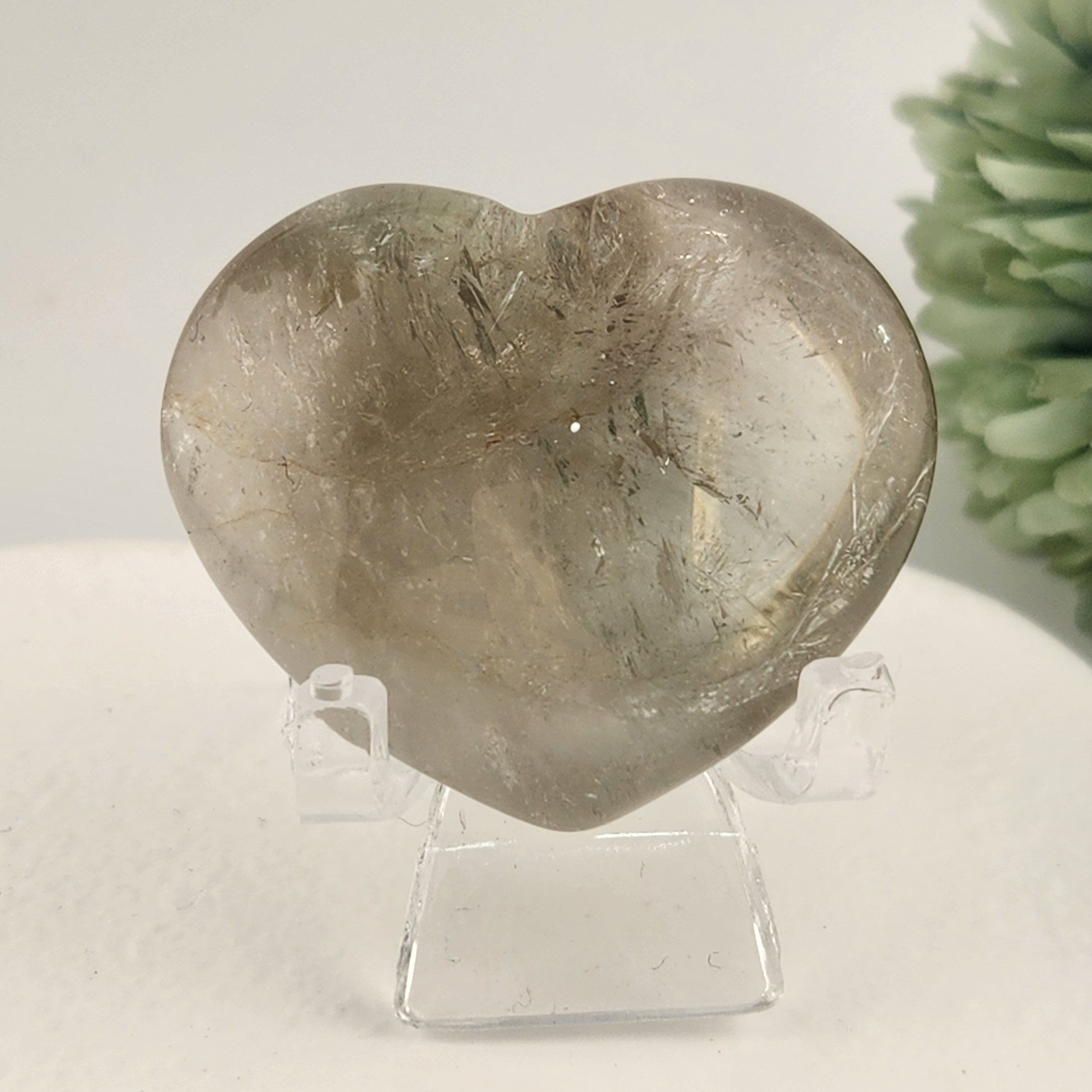 Prasiolite (Green Quartz) Heart