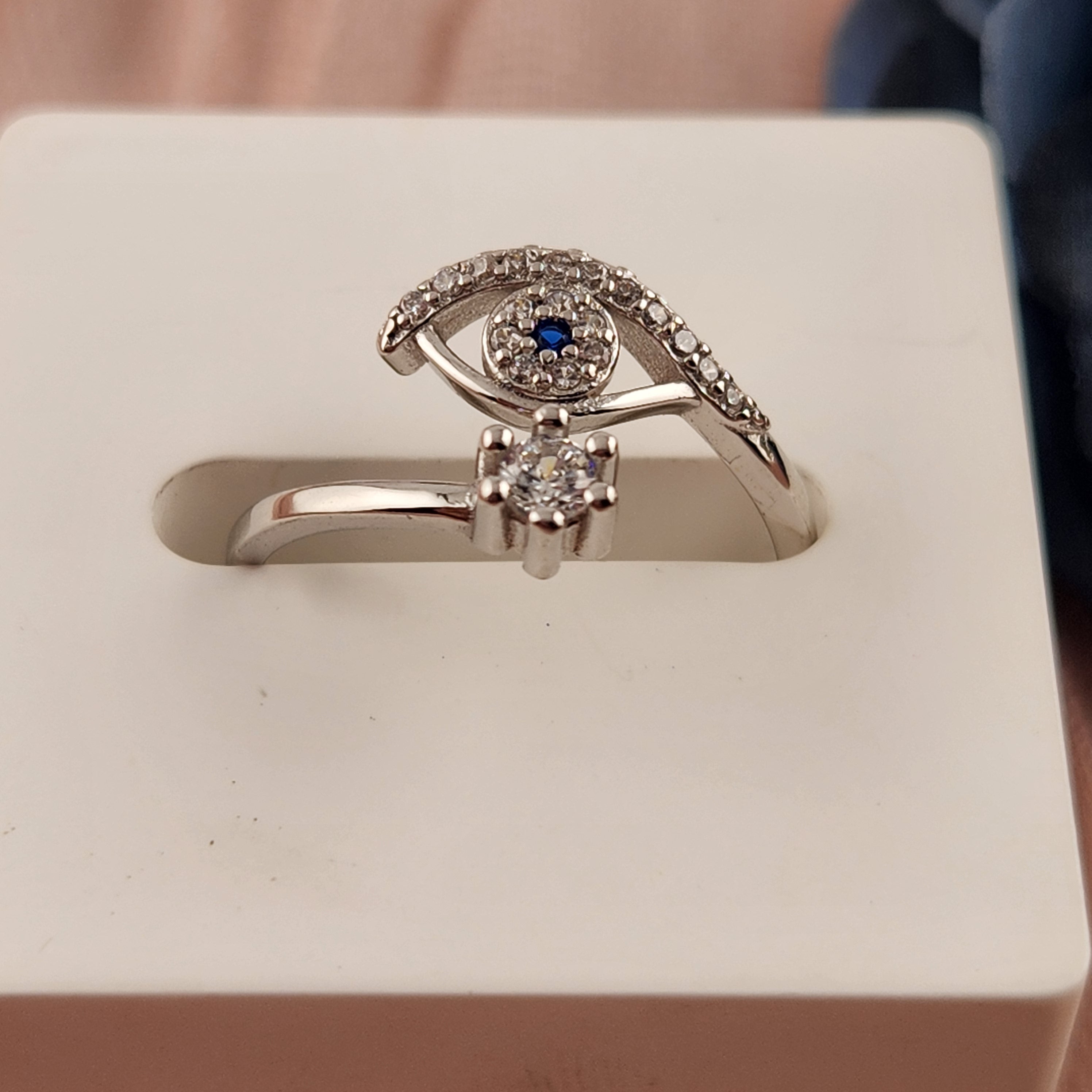 Evil Eye + Star Ring - Silver S925