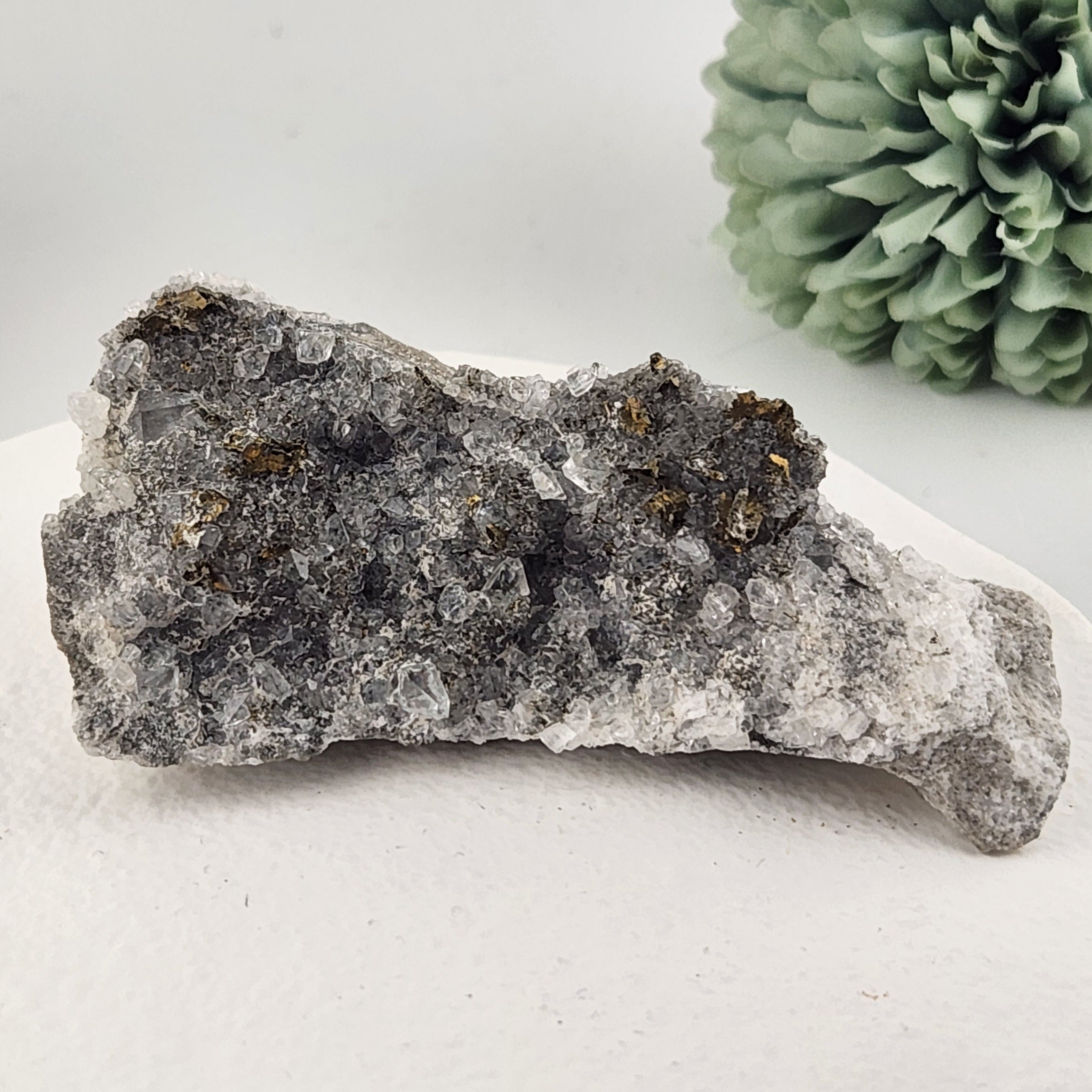 Pyrite On Quartz Cluster