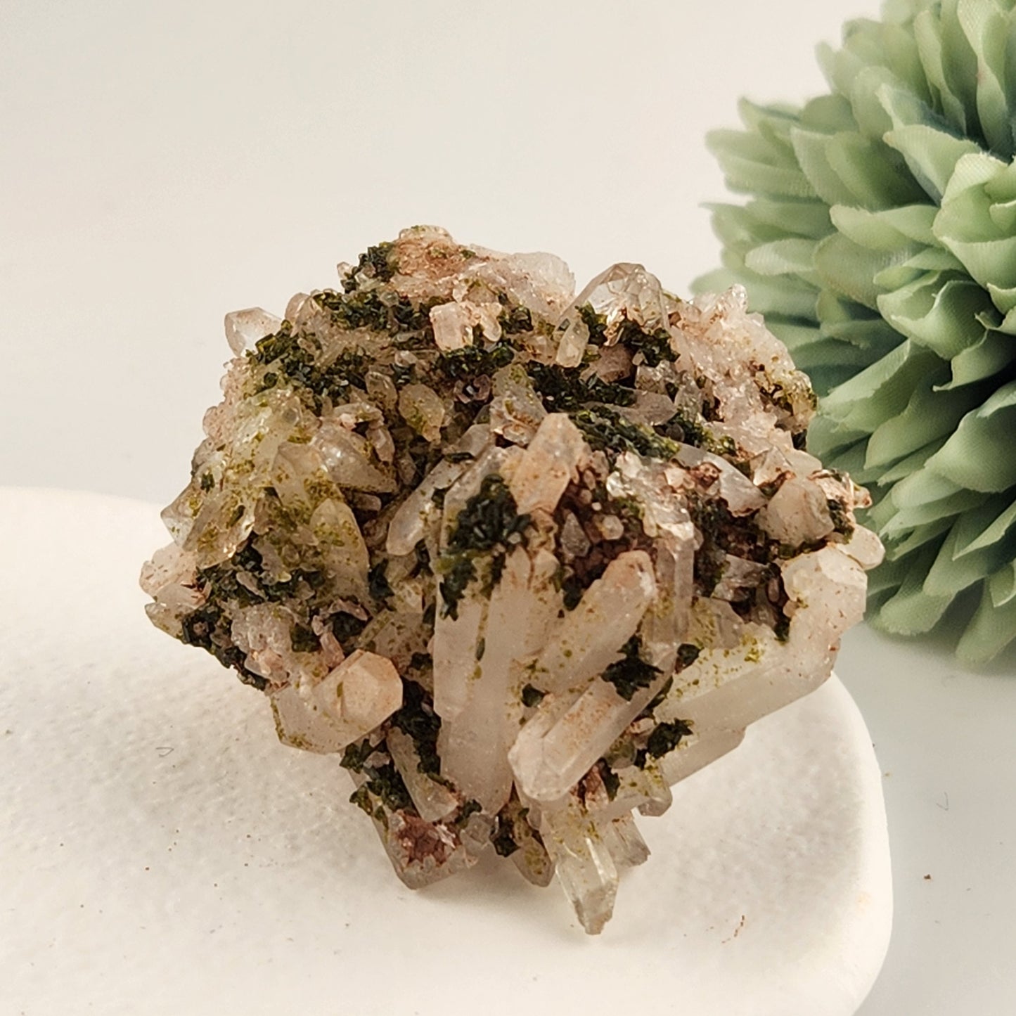 Epidote on Quartz