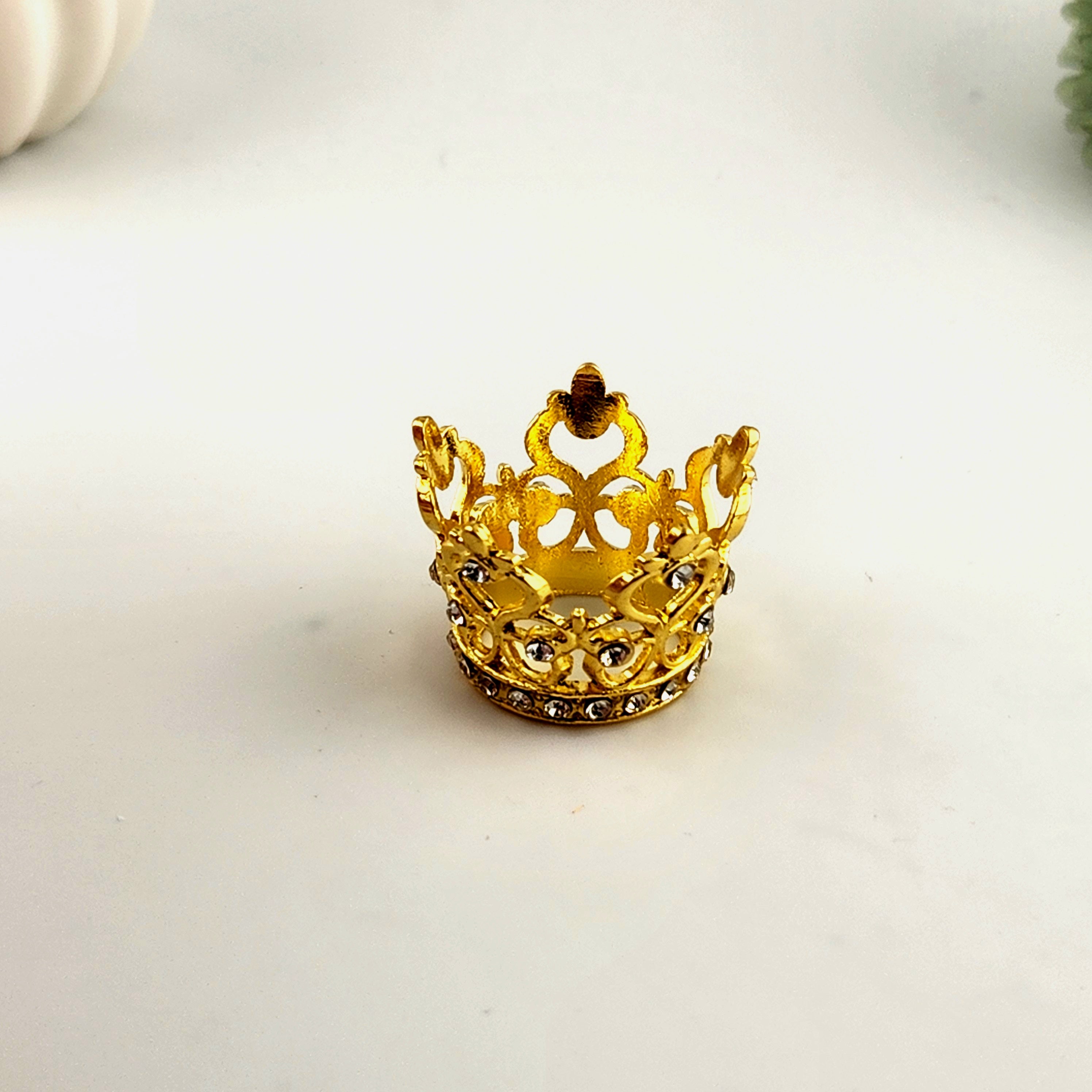 Gold Crown Sphere Stand (With Rhinestones)