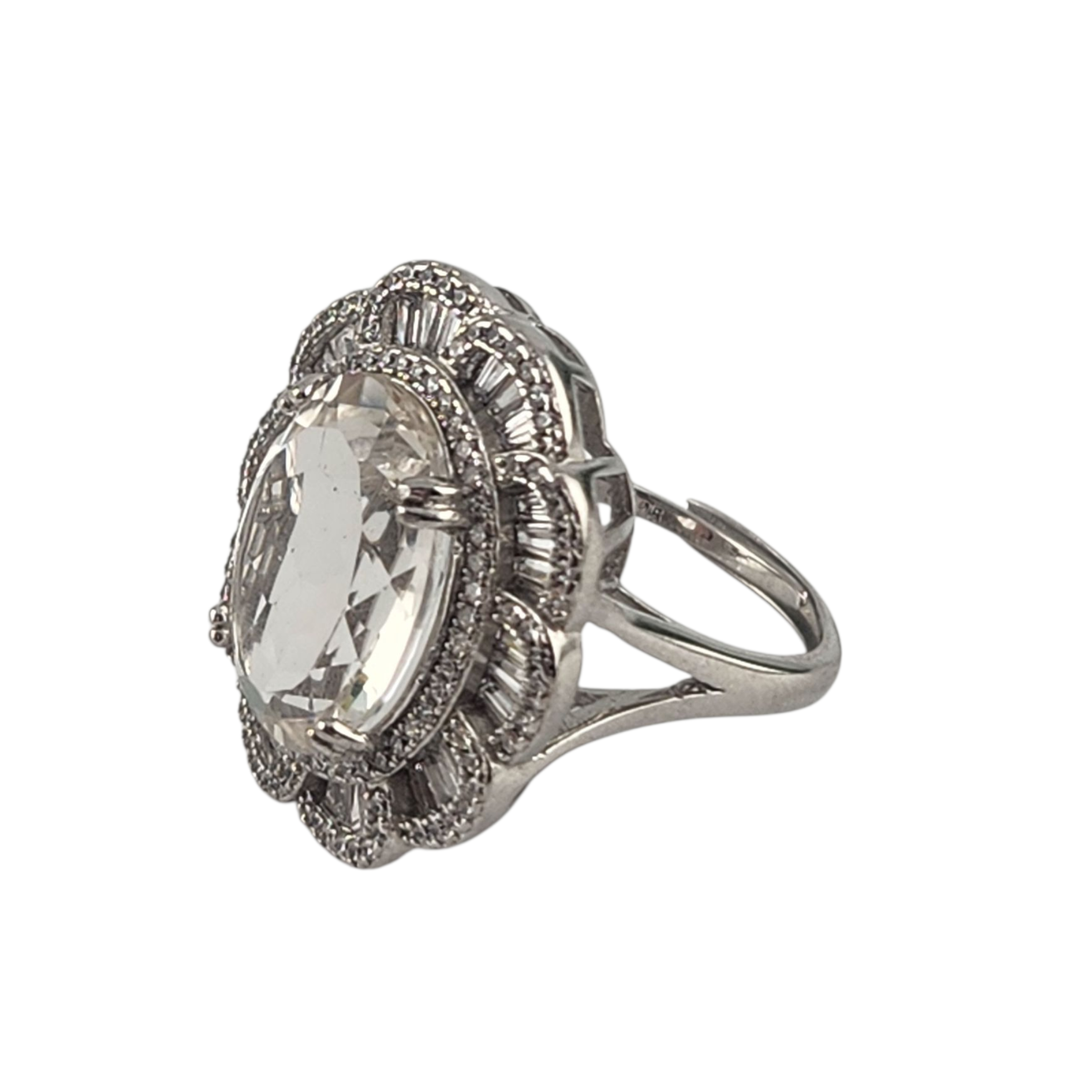 Clear Quartz Statement Ring