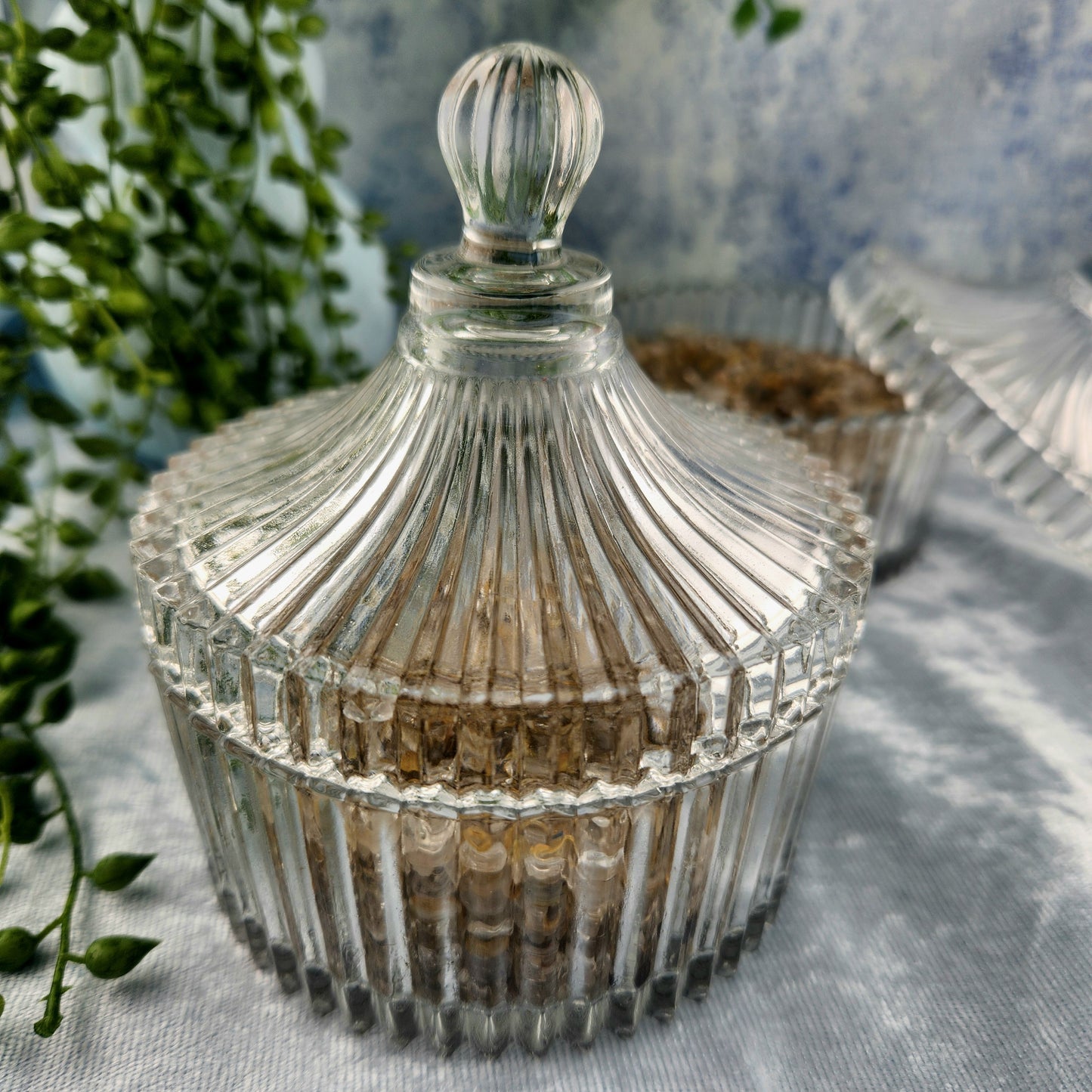 Gold Rutile Chips In Glass Jar