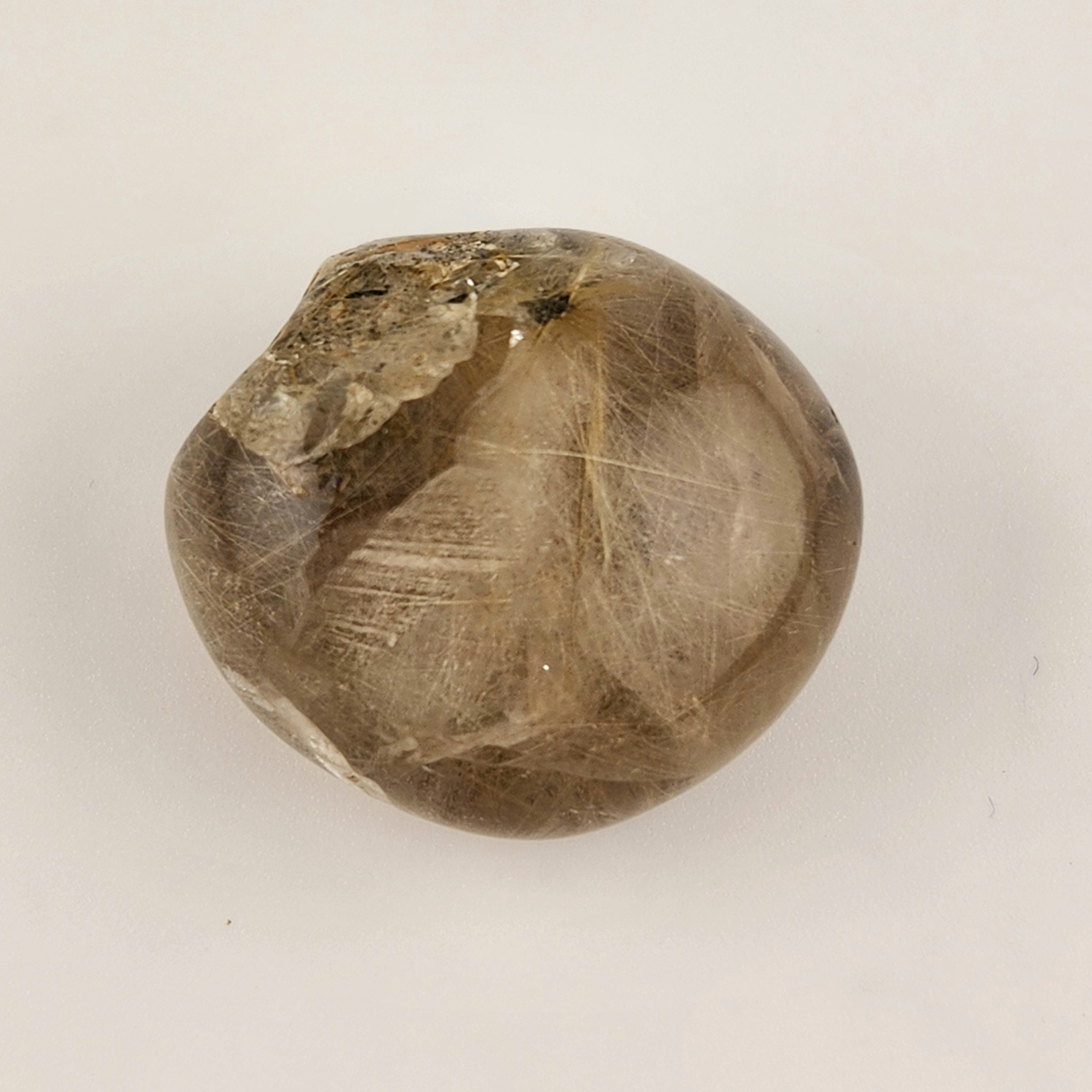 Gold Rutilated Smokey Quartz Tumble