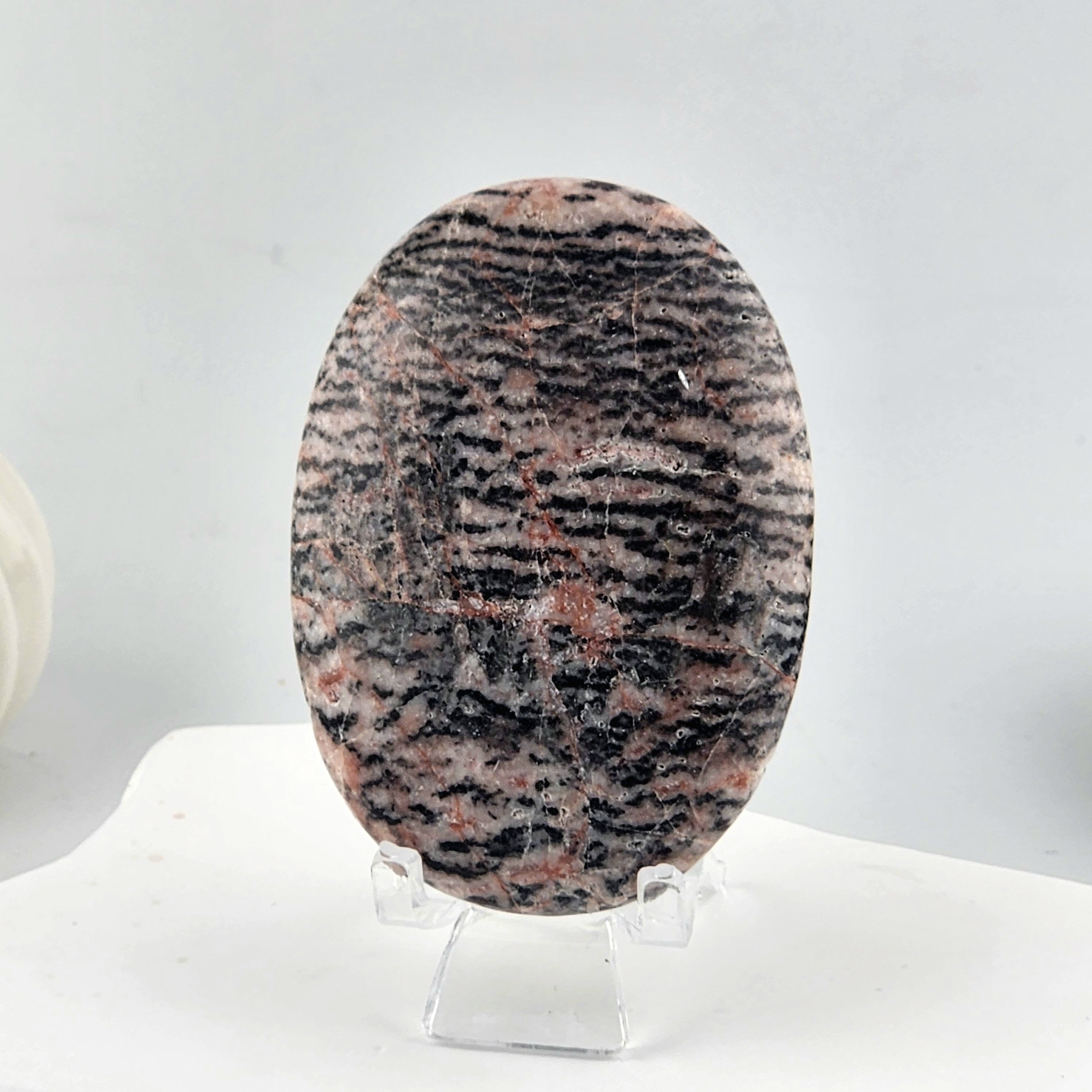 Pink Zebra Jasper Palmstone