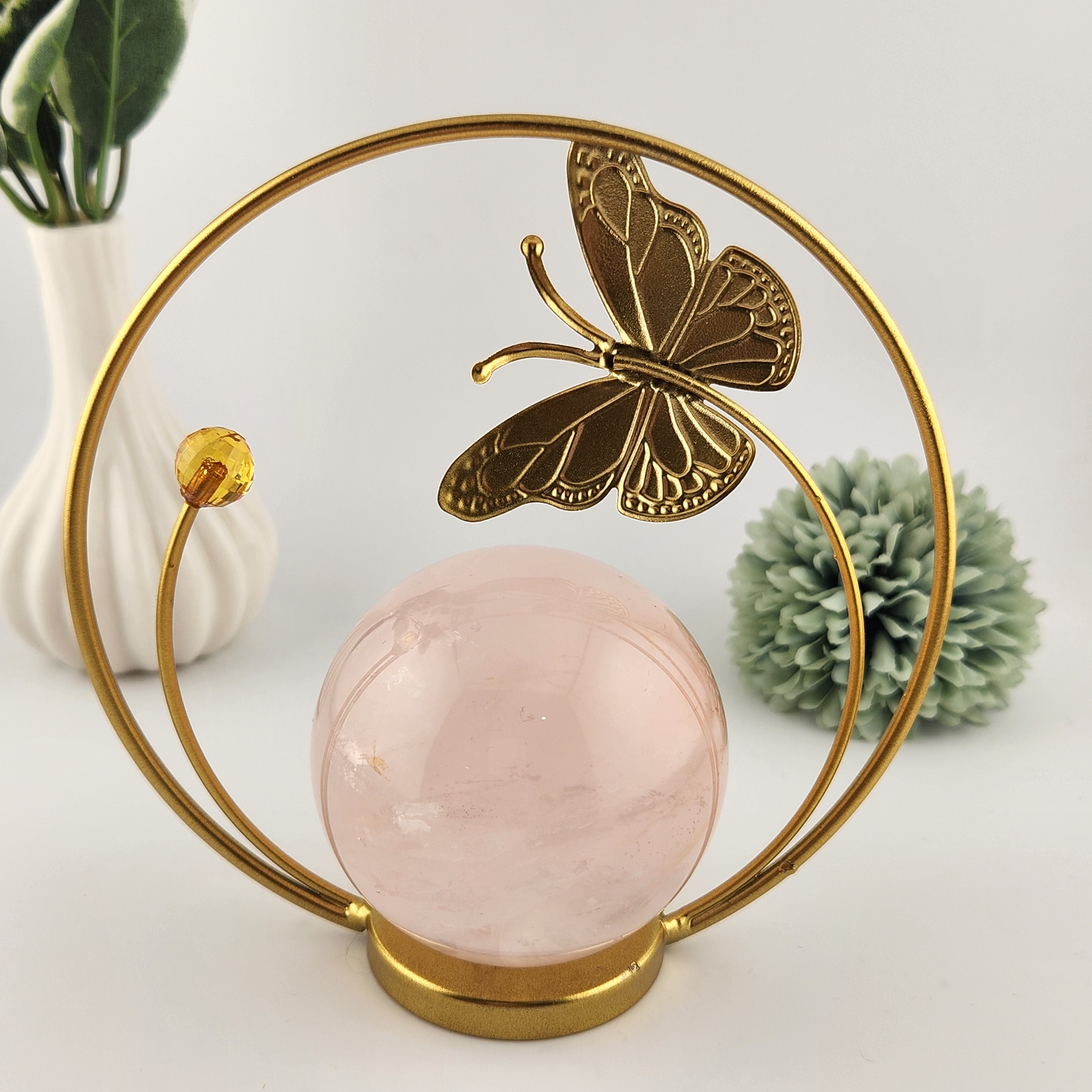 Gold Butterfly Sphere Holder