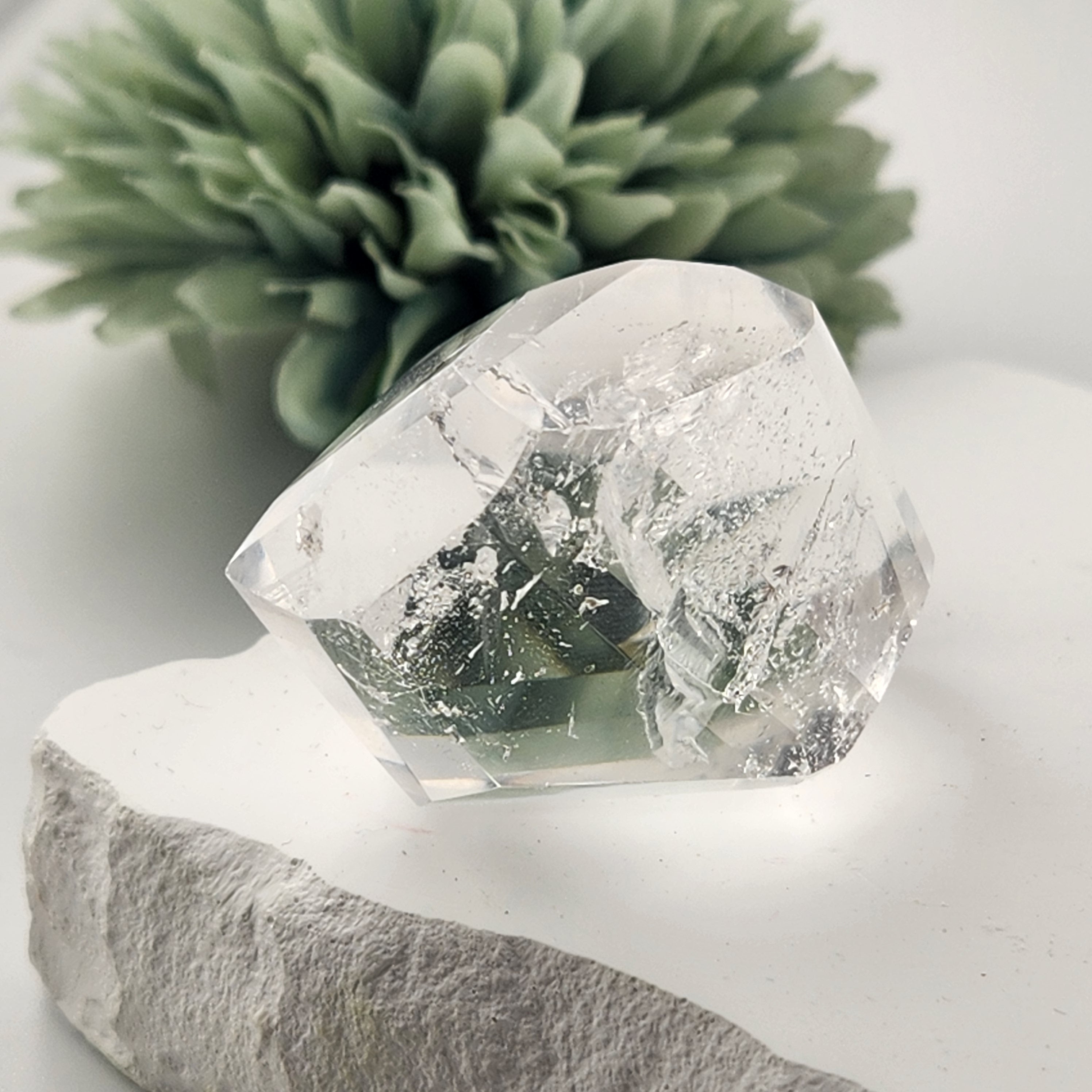 Faceted Brazilian Clear Quartz Freeform (small)