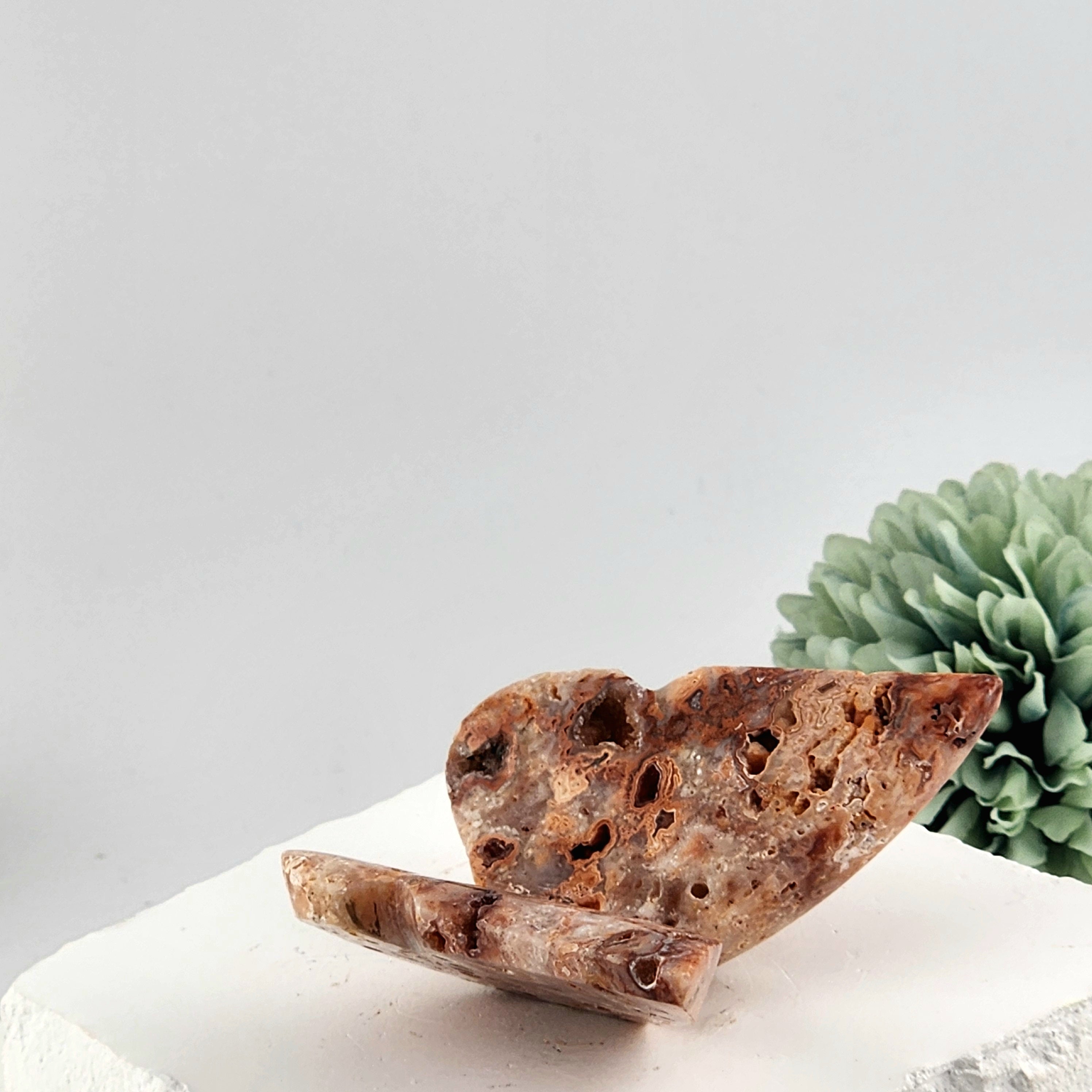 Pink Crazy Lace Agate 3D Butterfly