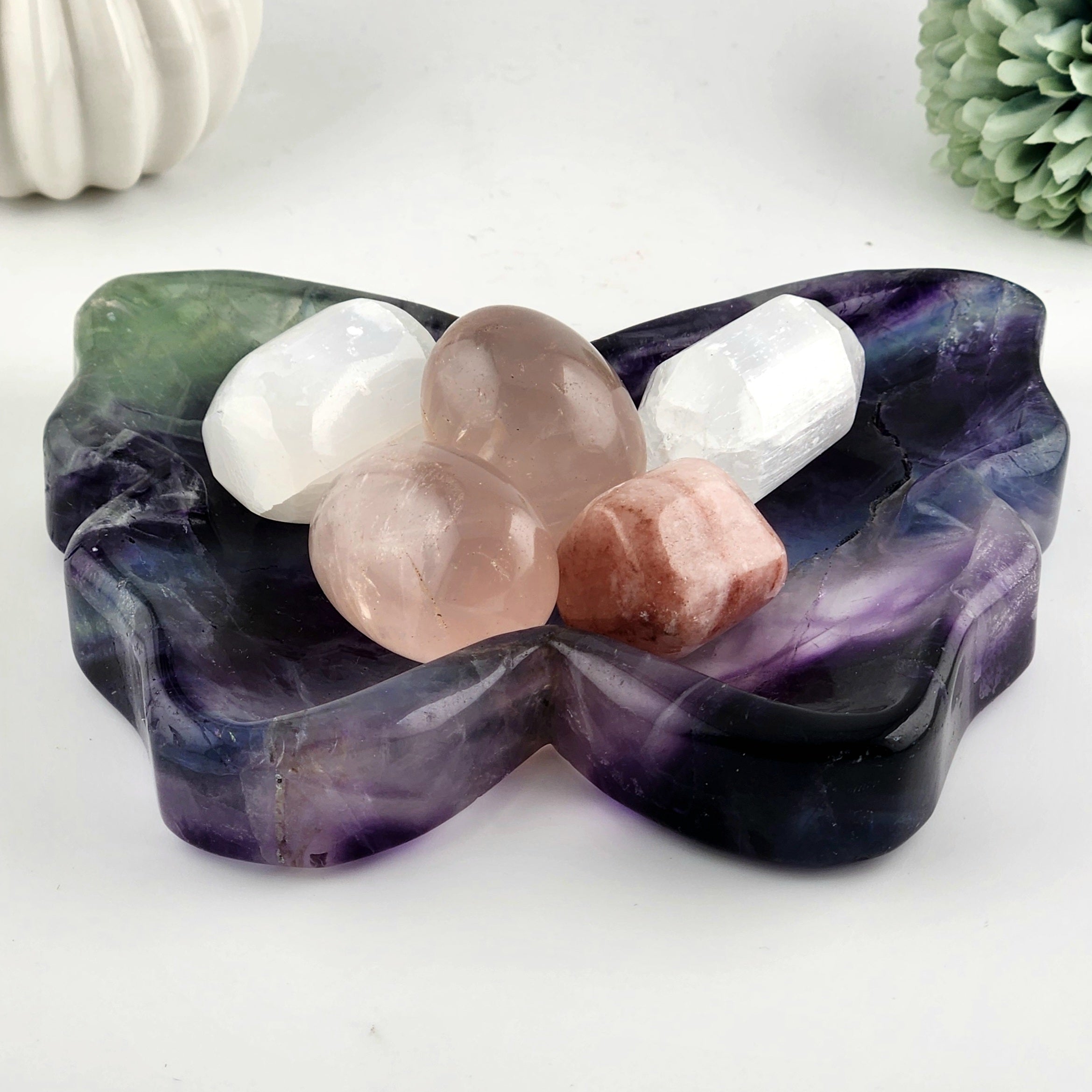 Fluorite Butterfly Bowl *Misfit - natural inclusions*