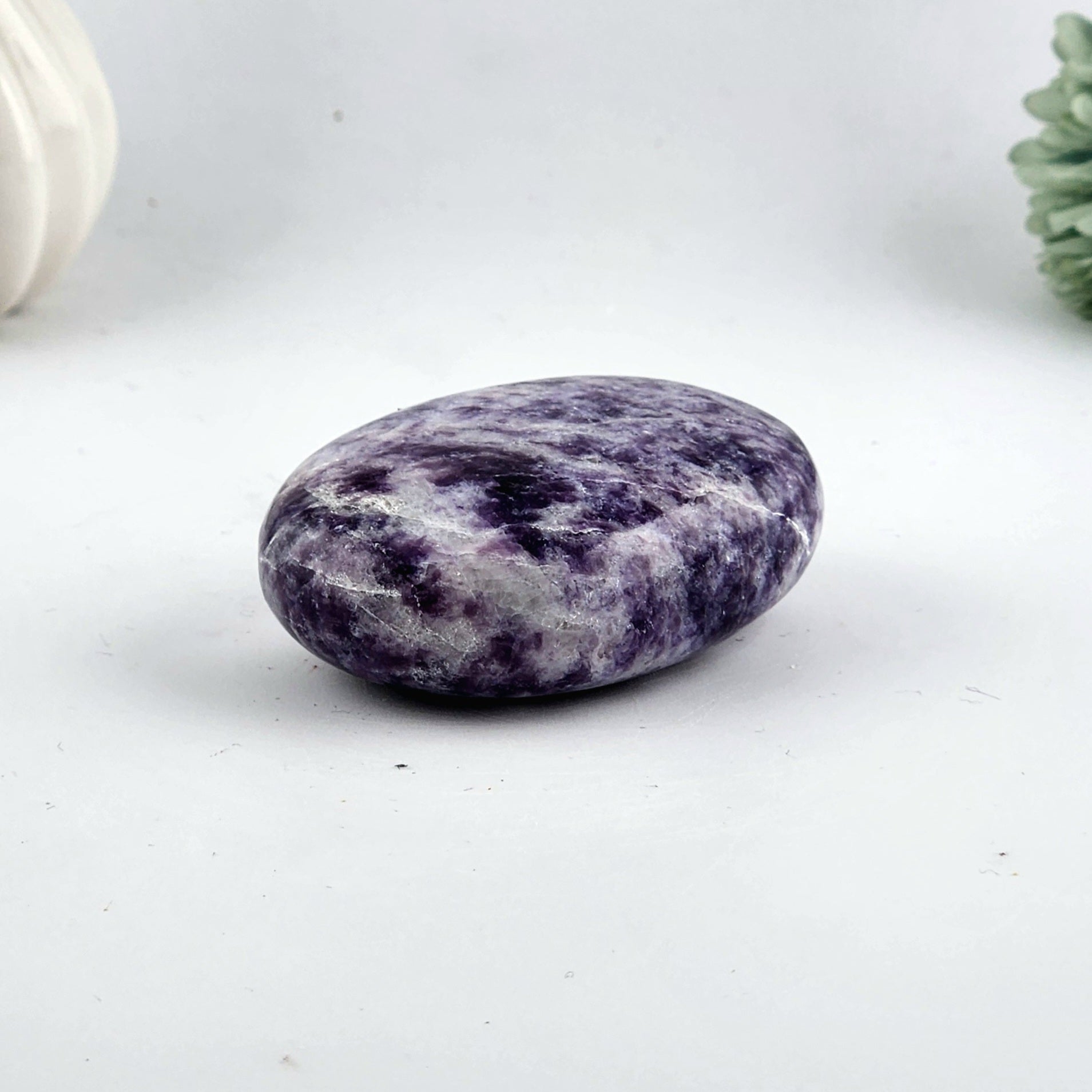 Lepidiolite Palm Stone