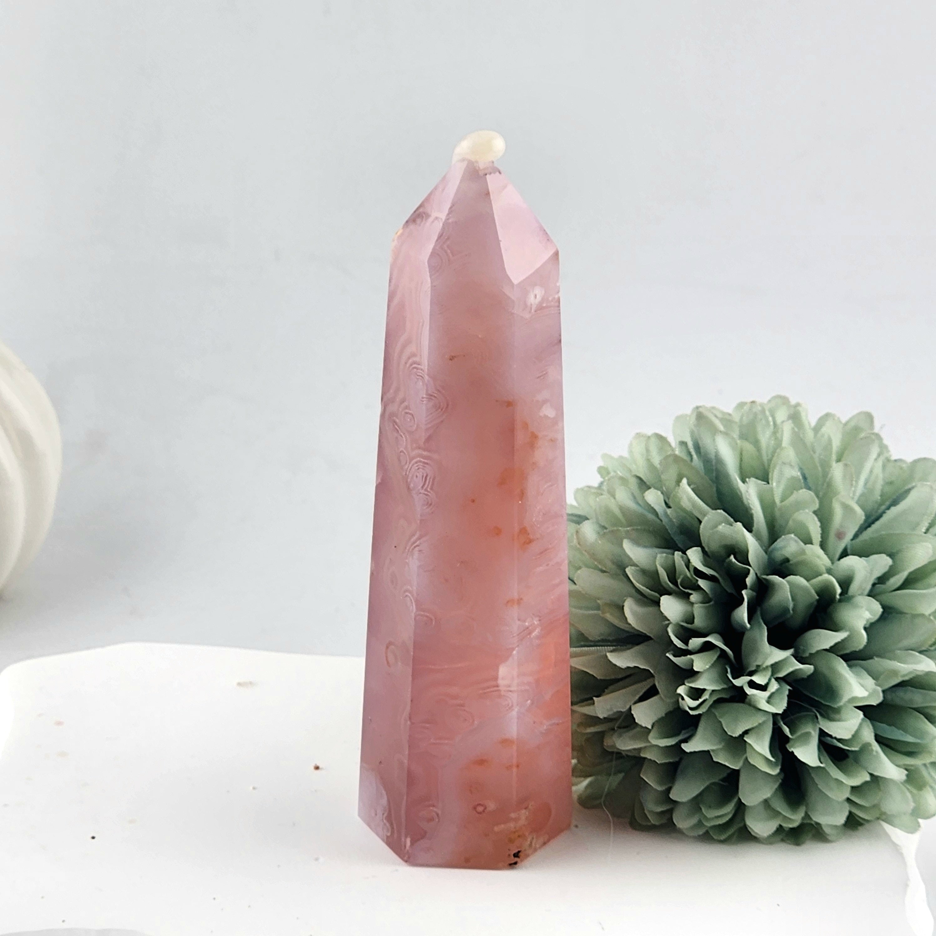 Pink Jelly Agate Tower