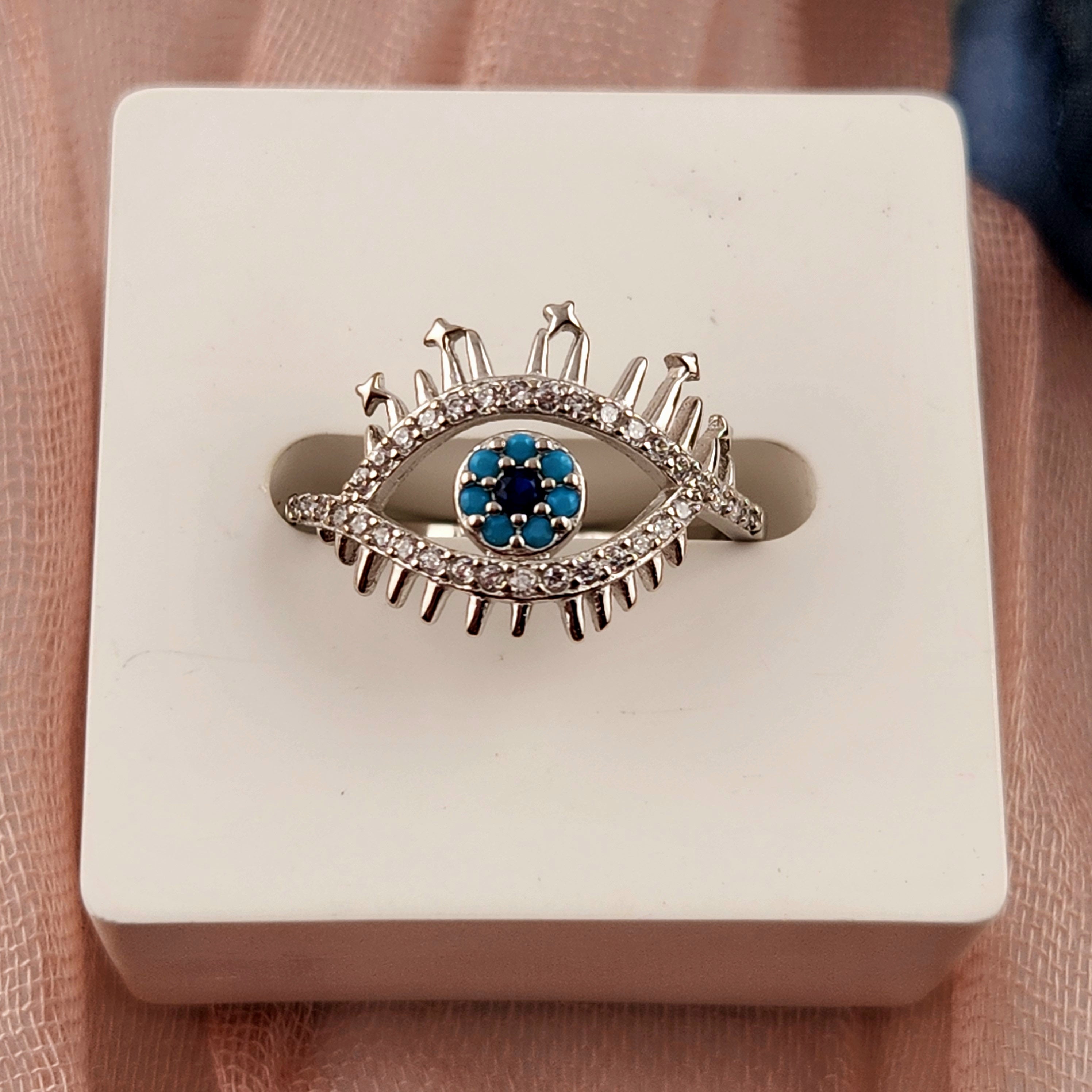 Evil Eye Lash Ring - Silver S925