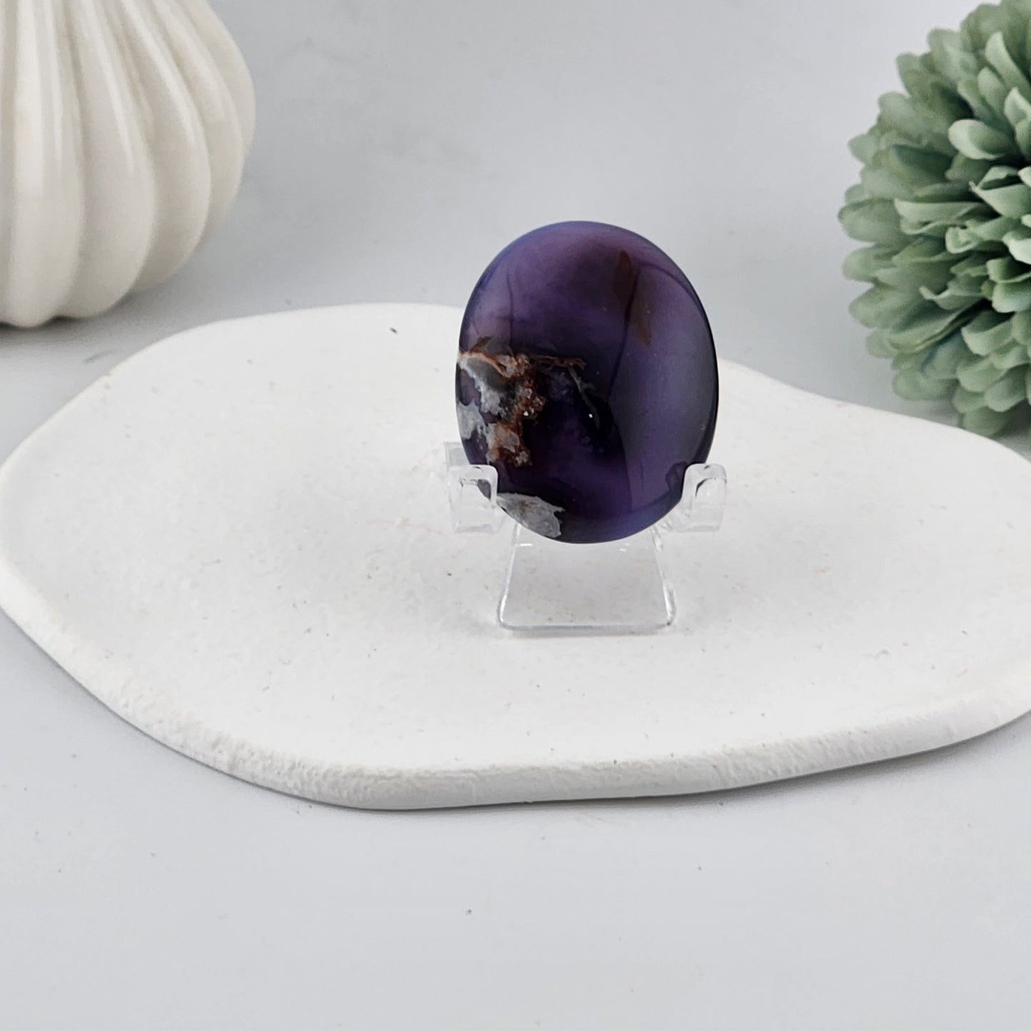 Blue Flower Agate Palmstone