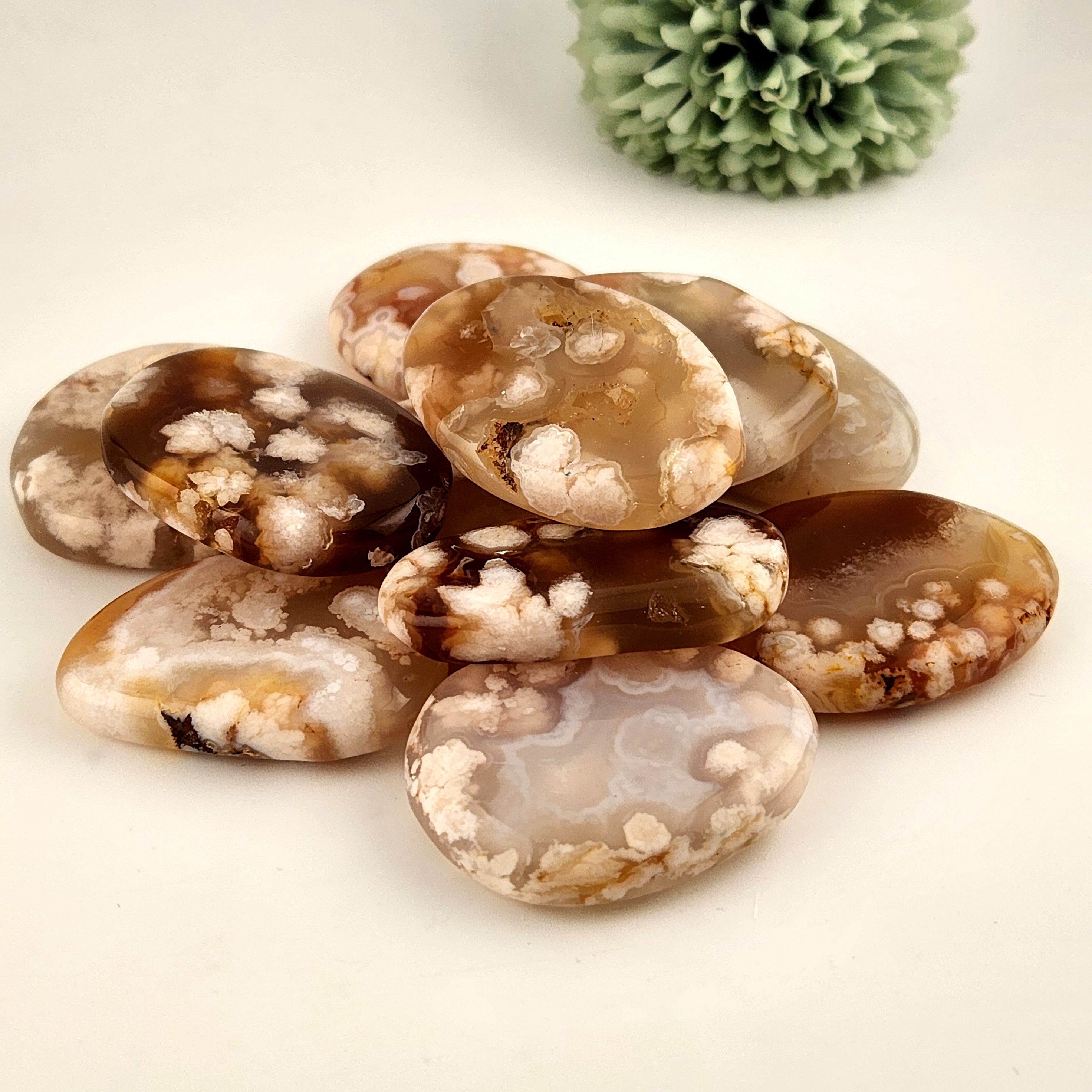 Flower Agate Flat Stone