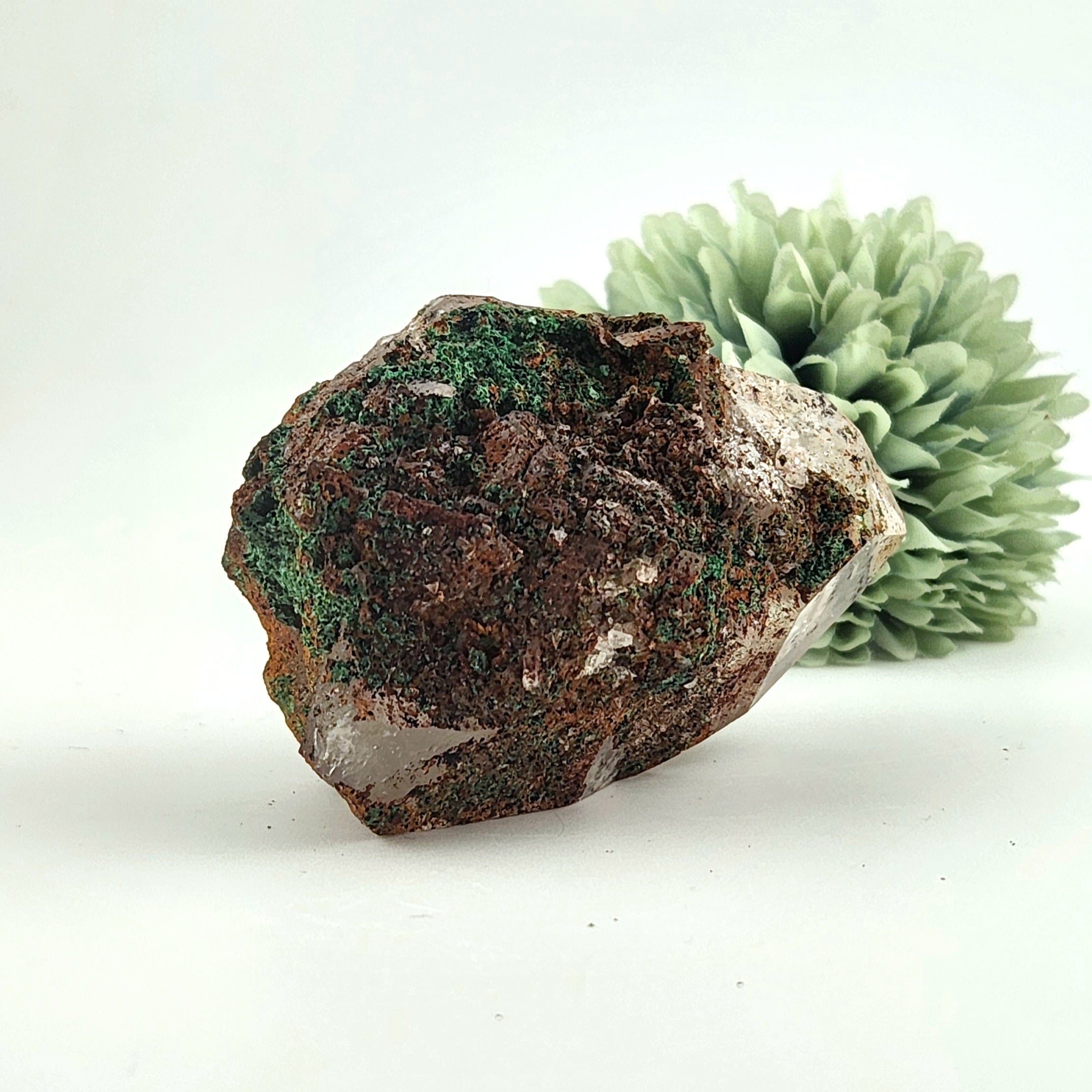 Malachite on Quartz