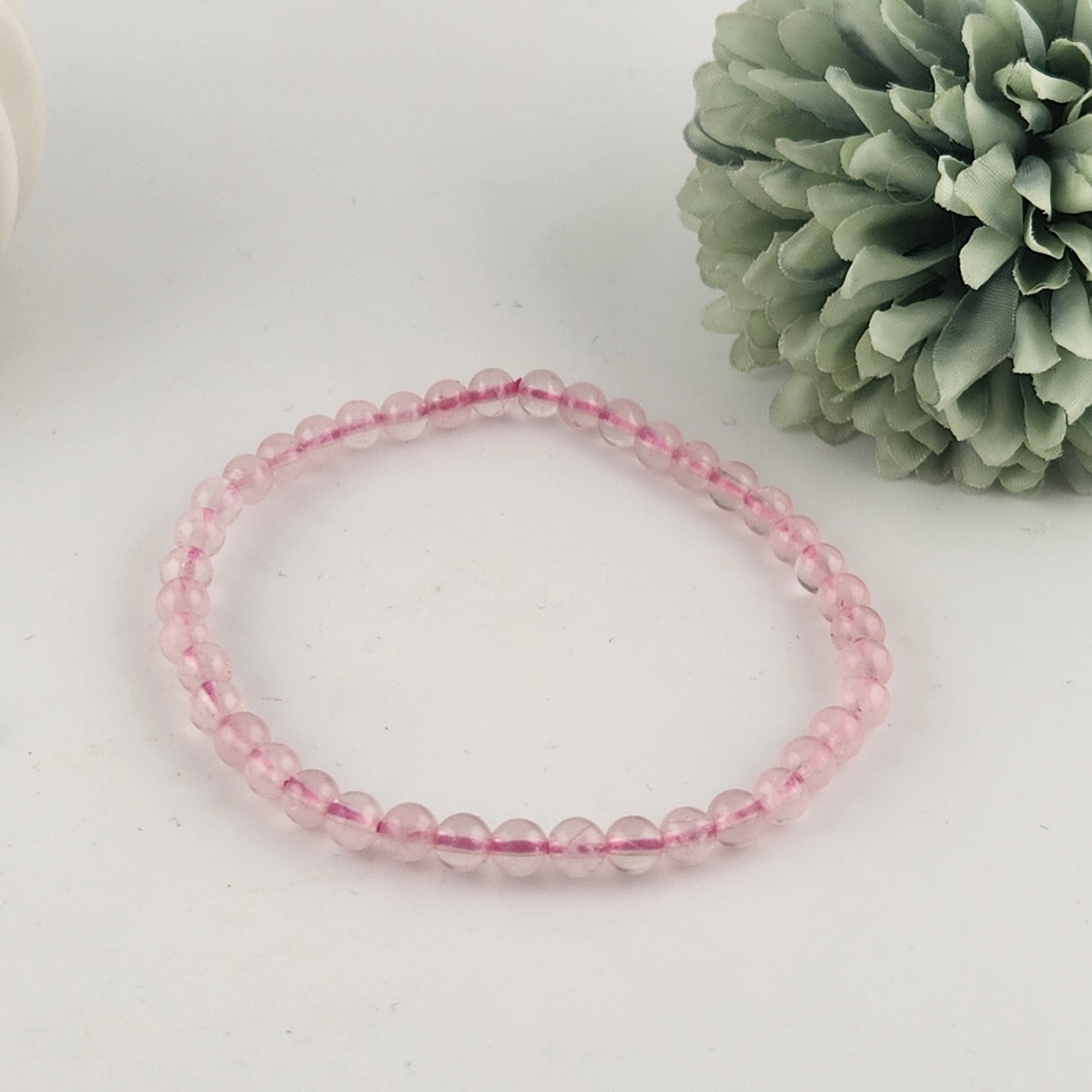 Rose Quartz Beaded Bracelet - 6mm