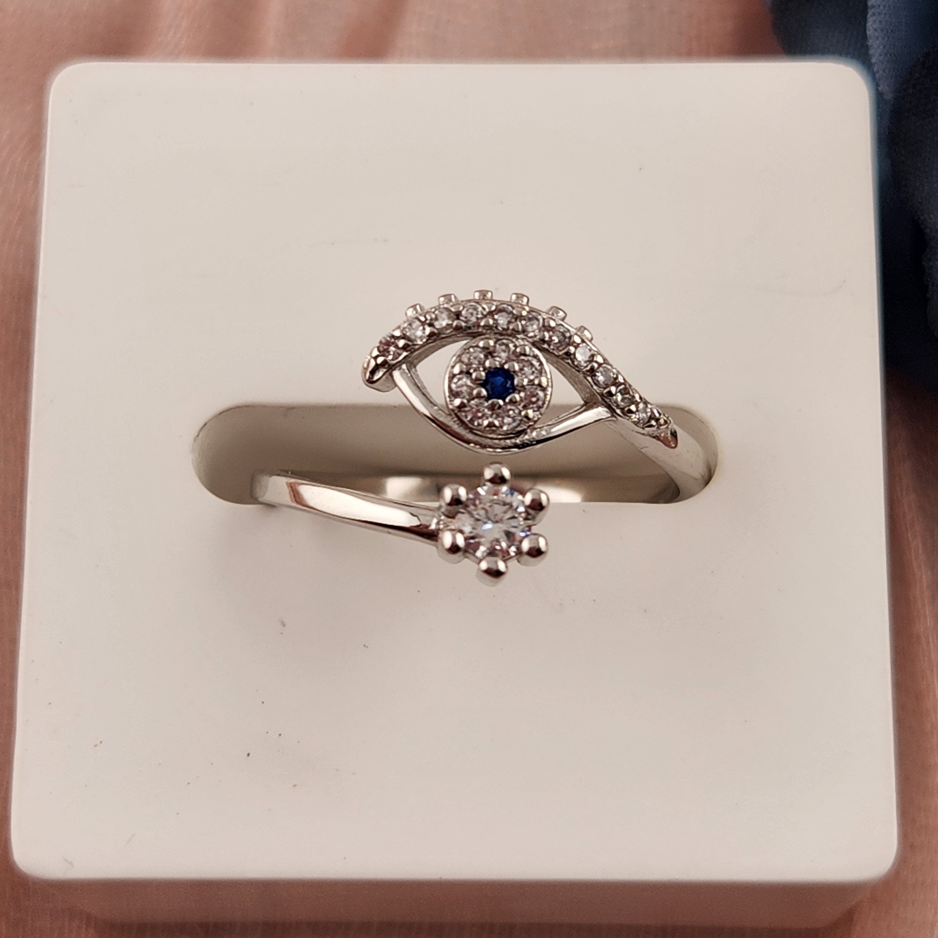 Evil Eye + Star Ring - Silver S925