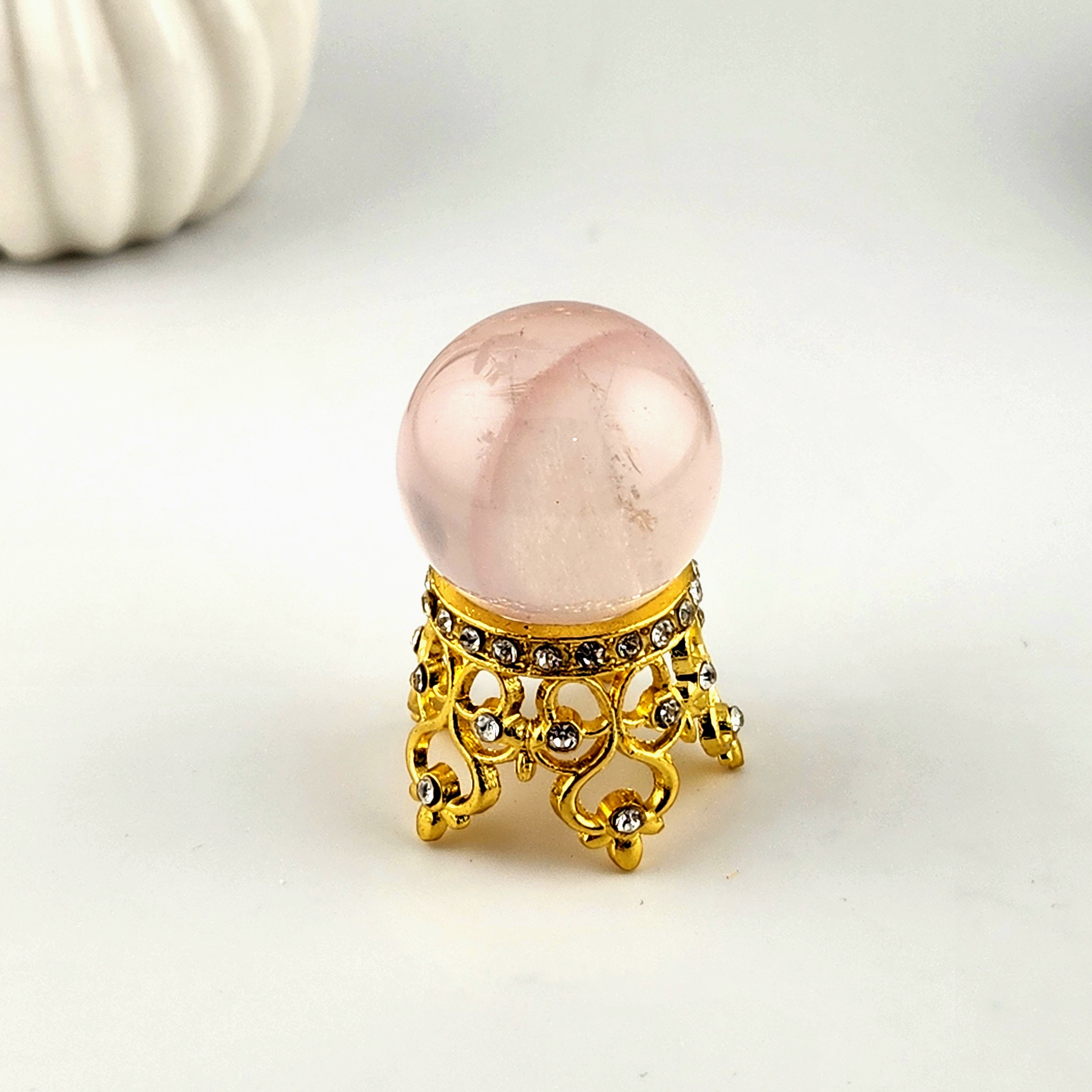 Gold Crown Sphere Stand (With Rhinestones)