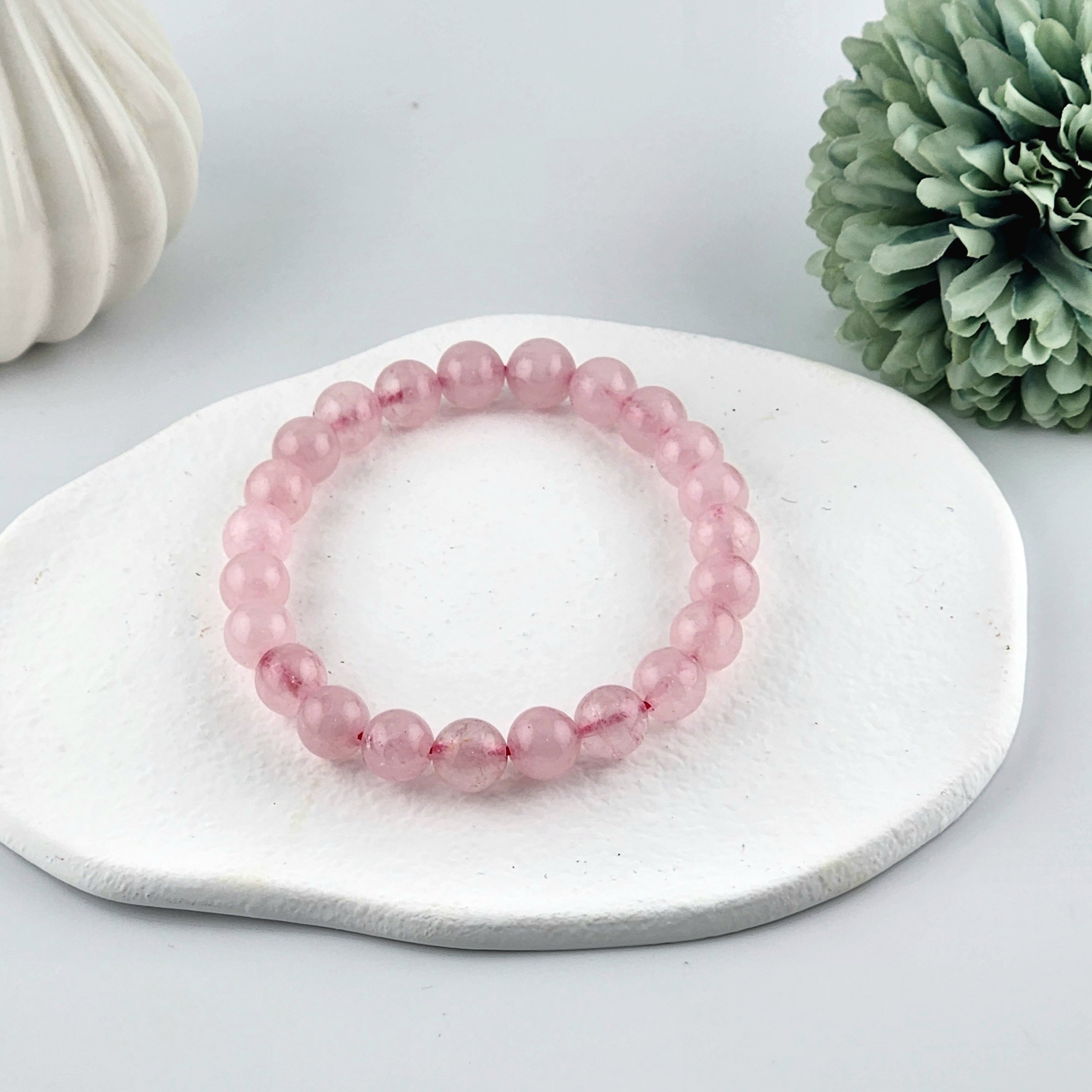 Rose Quartz Beaded Bracelet - 8mm
