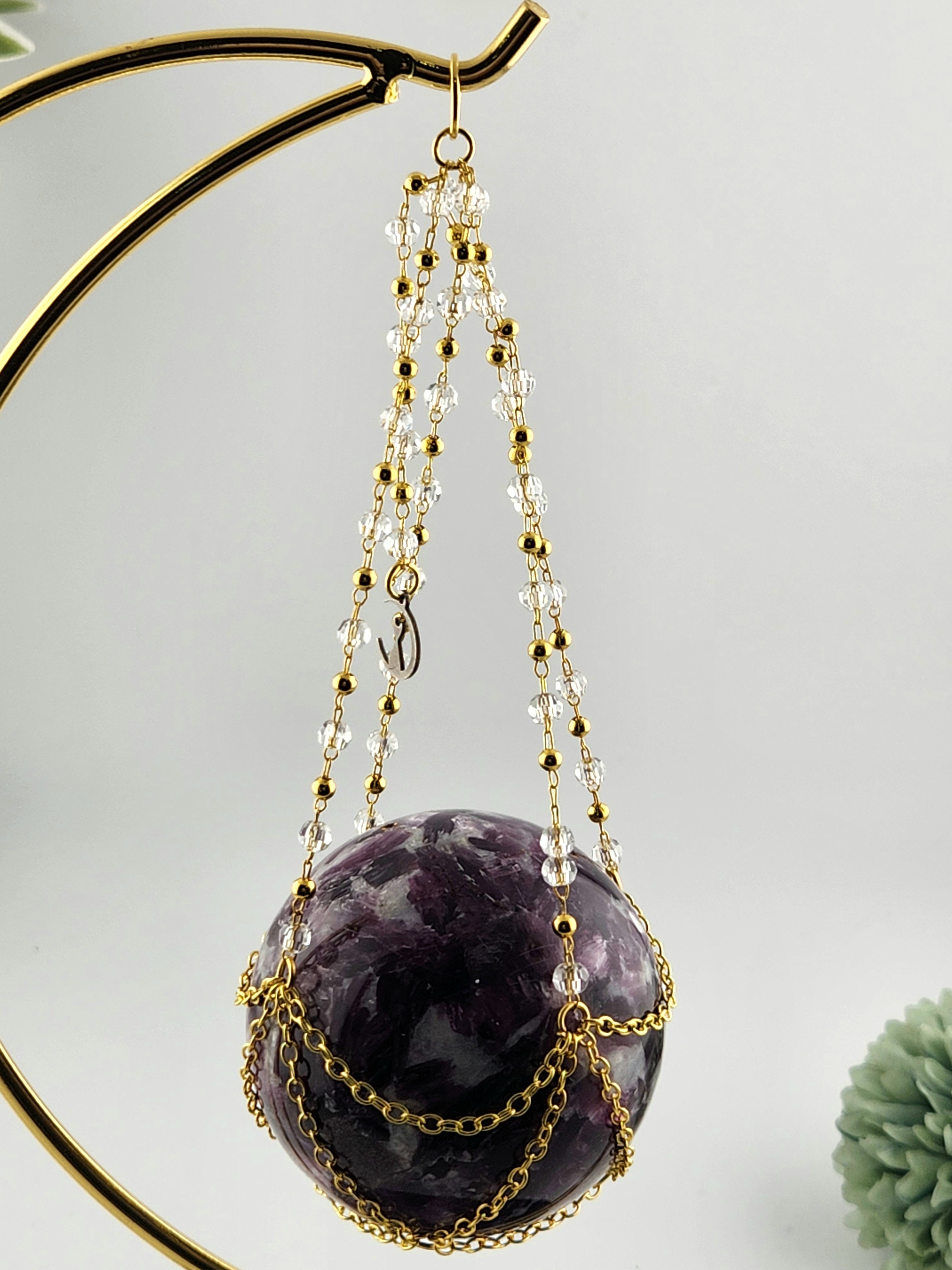 Gold Moon Sphere Stand -Large