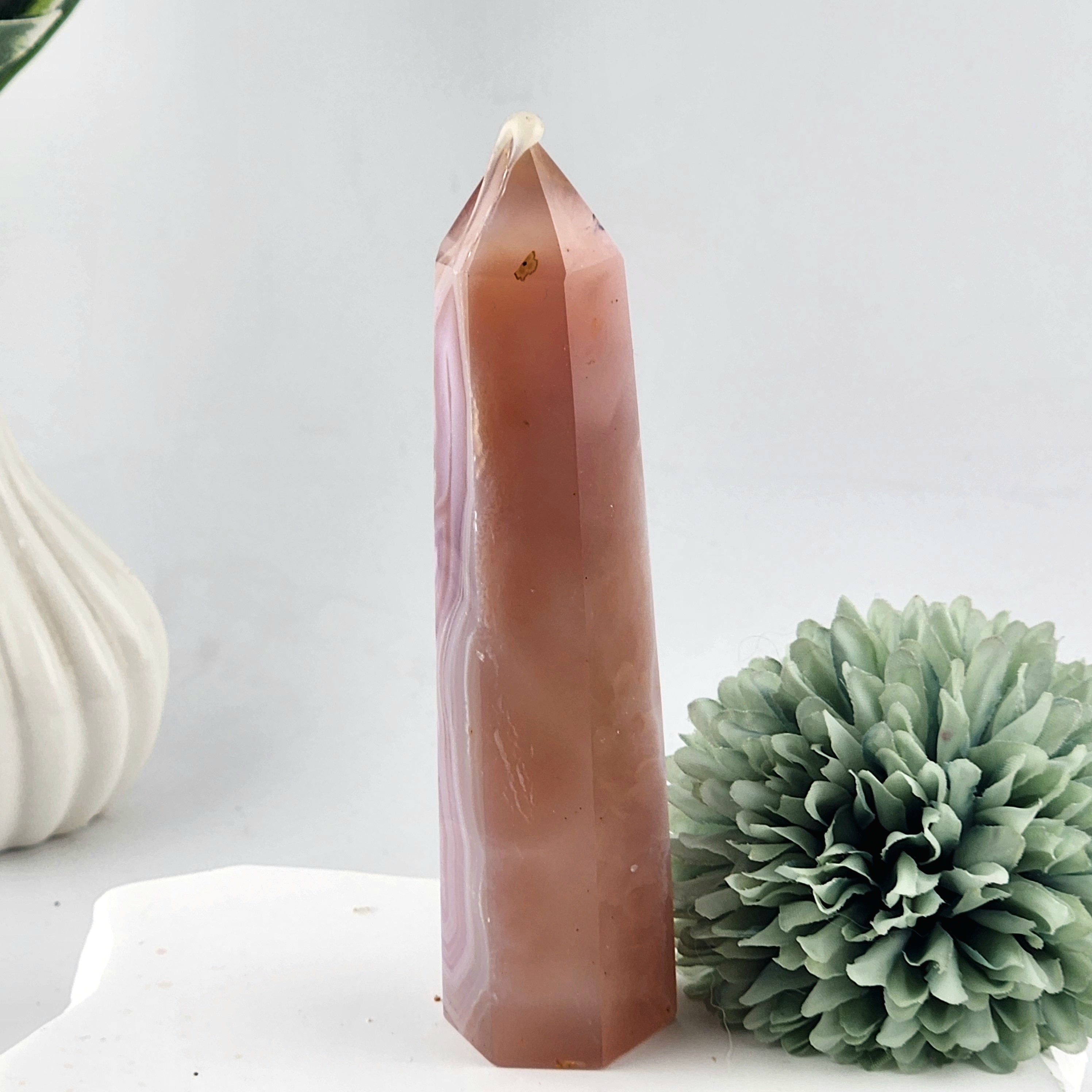 Pink Jelly Agate Tower