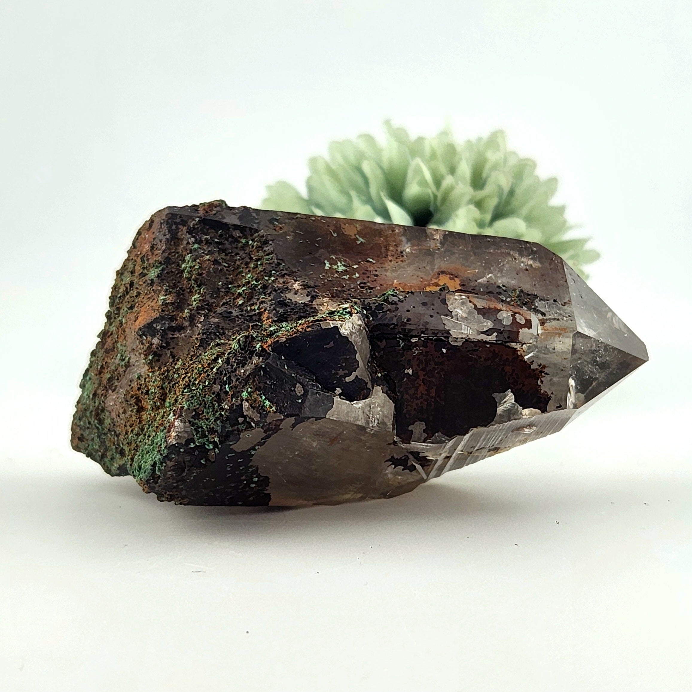 Malachite on Quartz