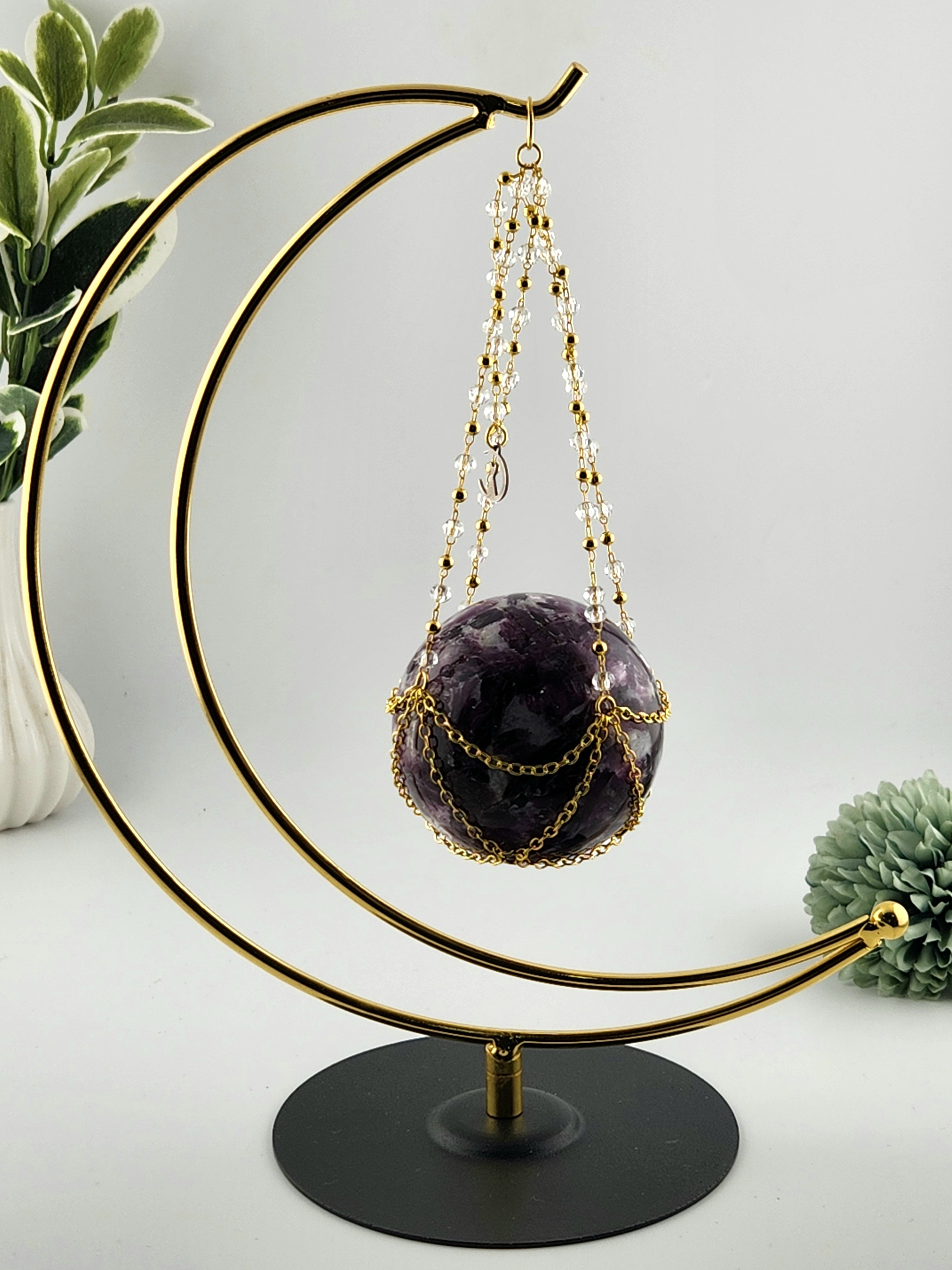 Gold Moon Sphere Stand -Large