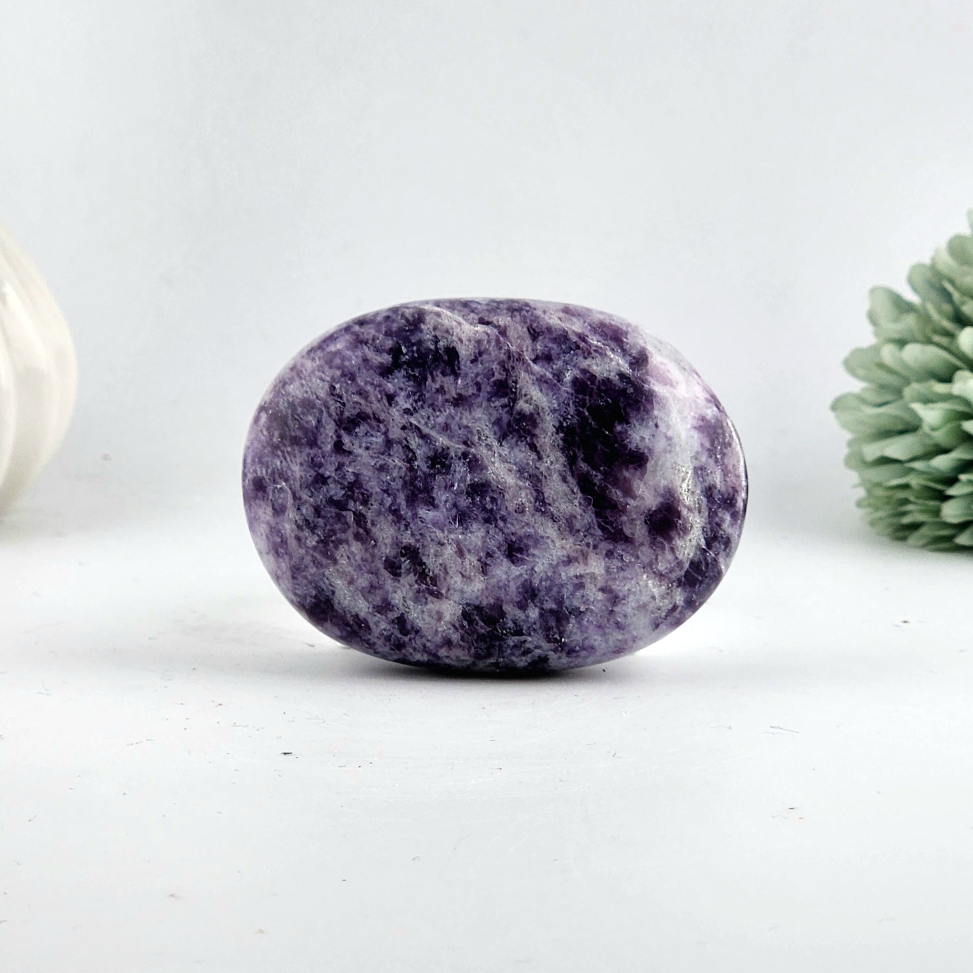 Lepidiolite Palm Stone