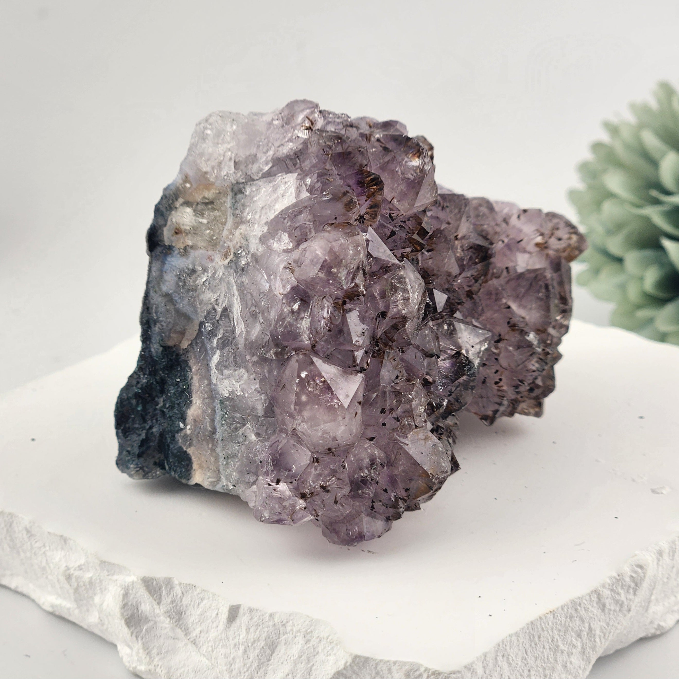 Amethyst With Gold Rutile Inclusions