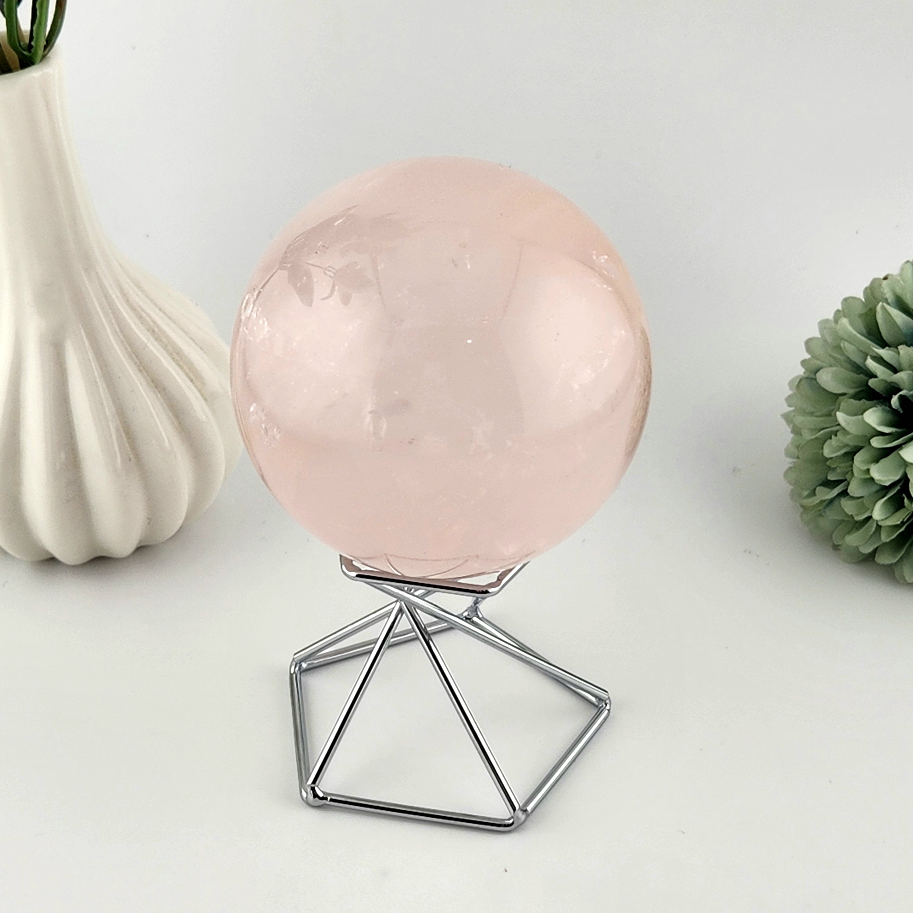 Silver Geometric Sphere Stand