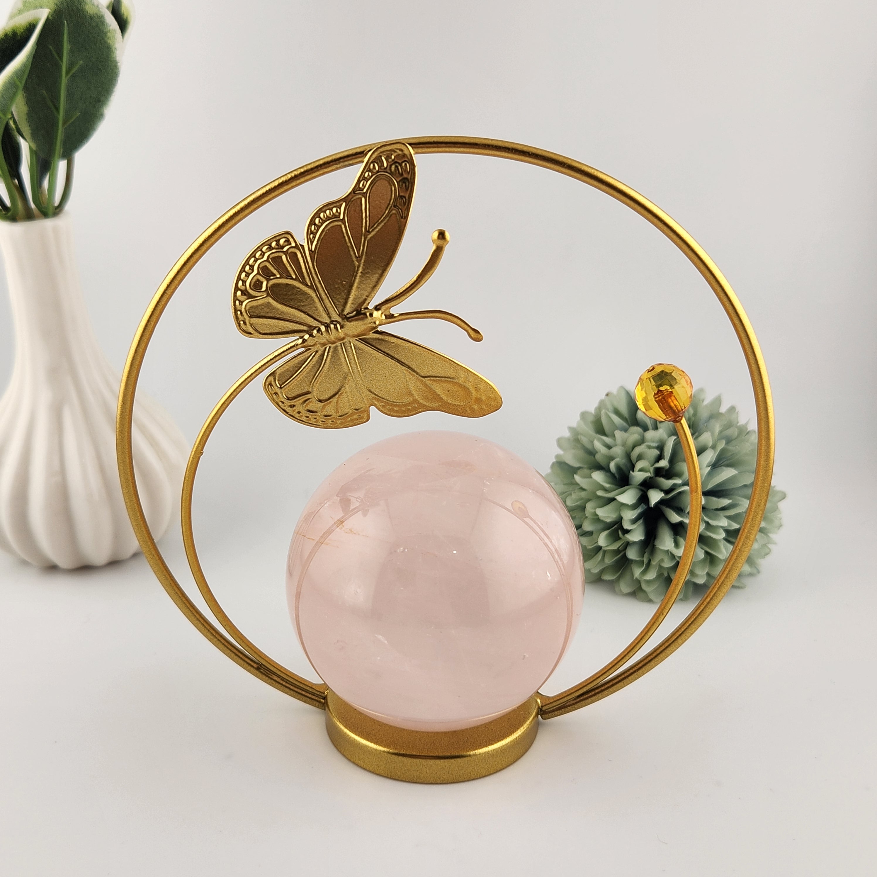 Gold Butterfly Sphere Holder