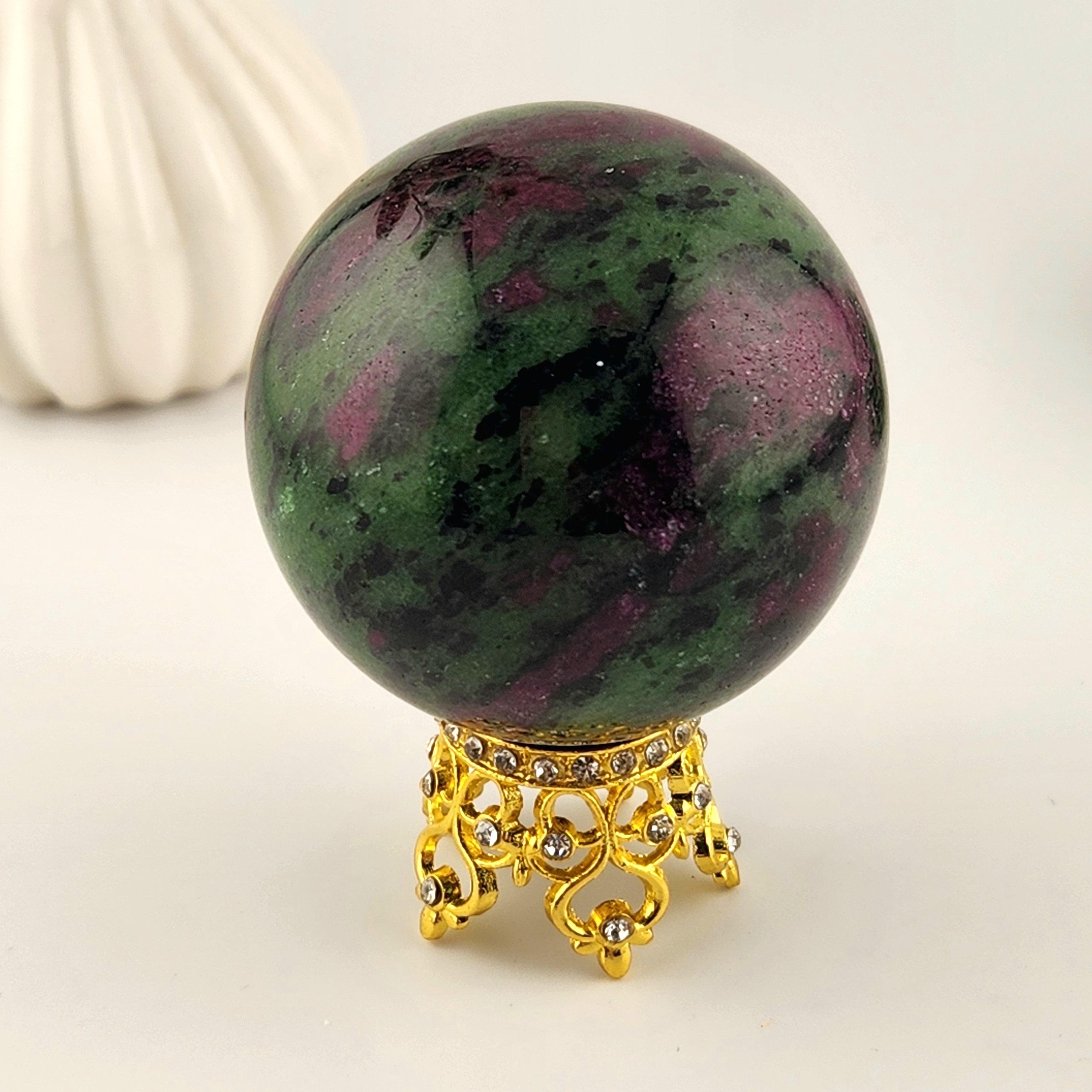 Gold Crown Sphere Stand (With Rhinestones)