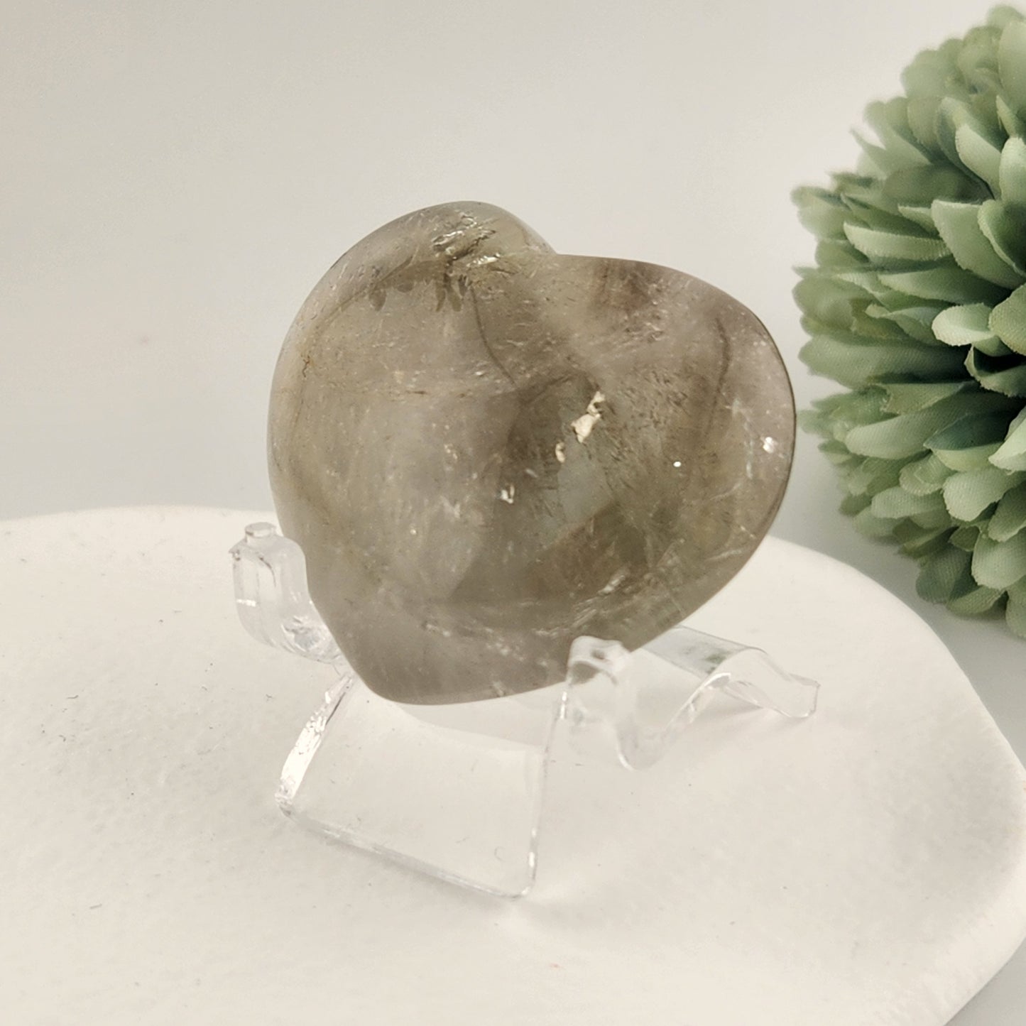 Prasiolite (Green Quartz) Heart