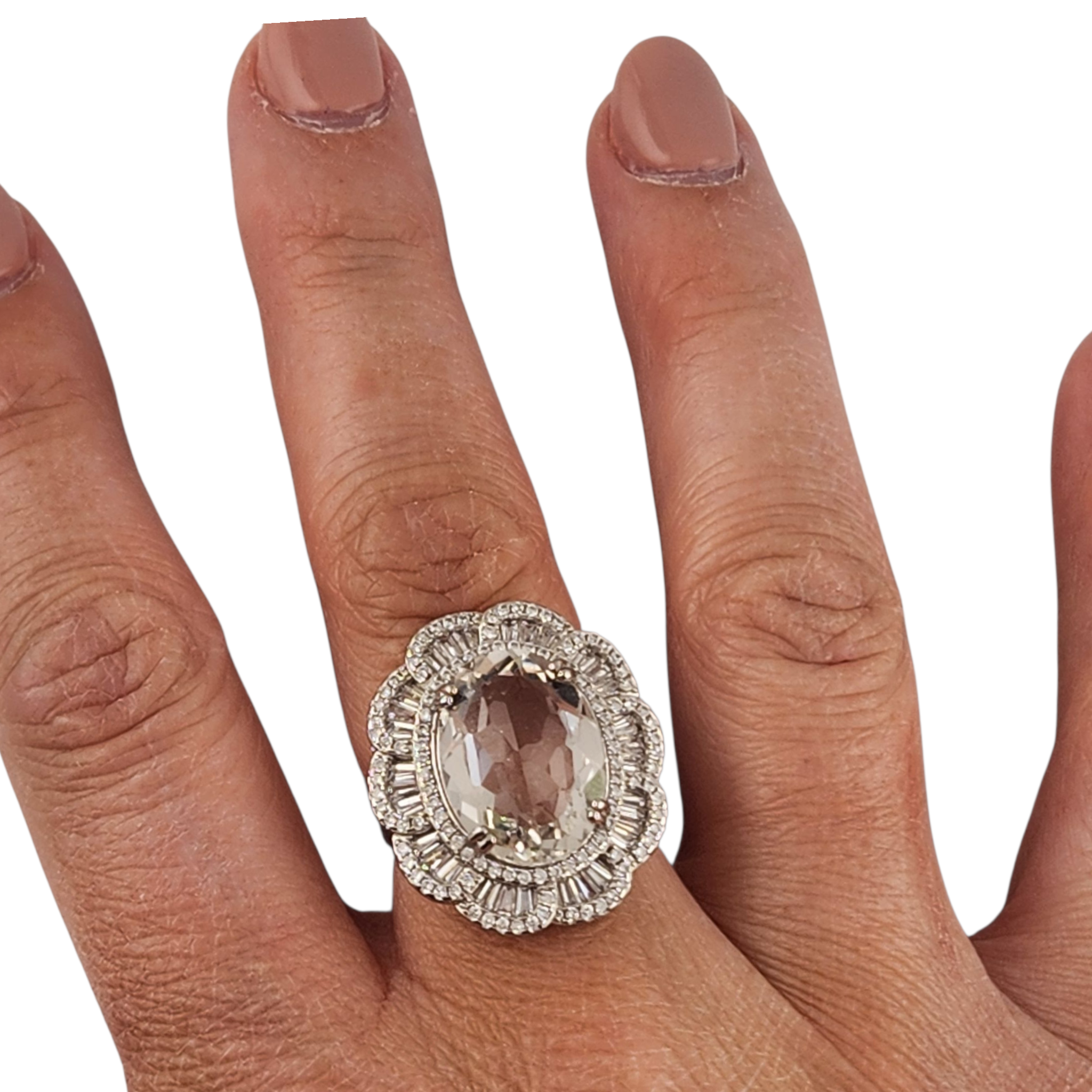 Clear Quartz Statement Ring