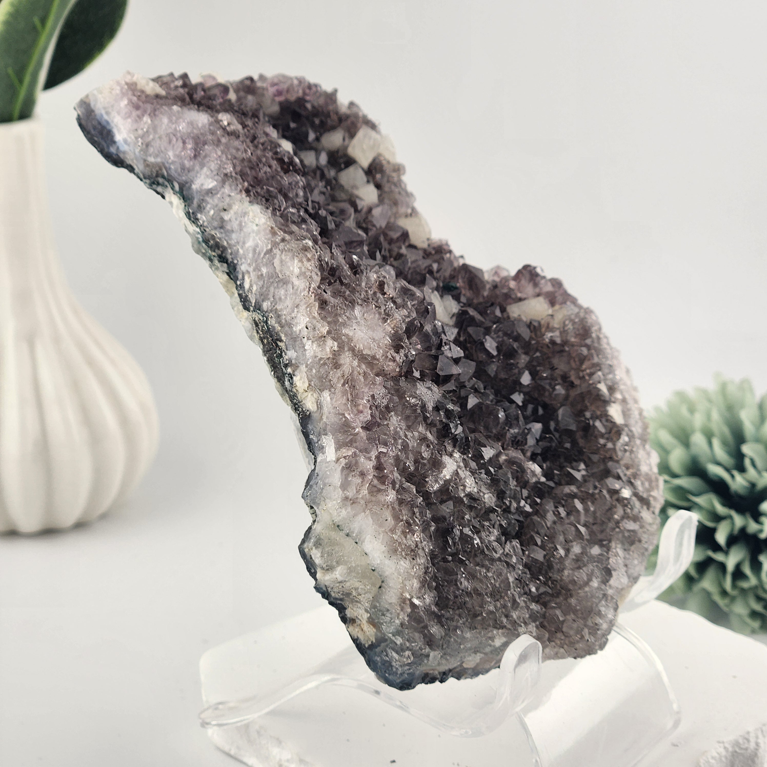 Amethyst With Calcite Inclusions